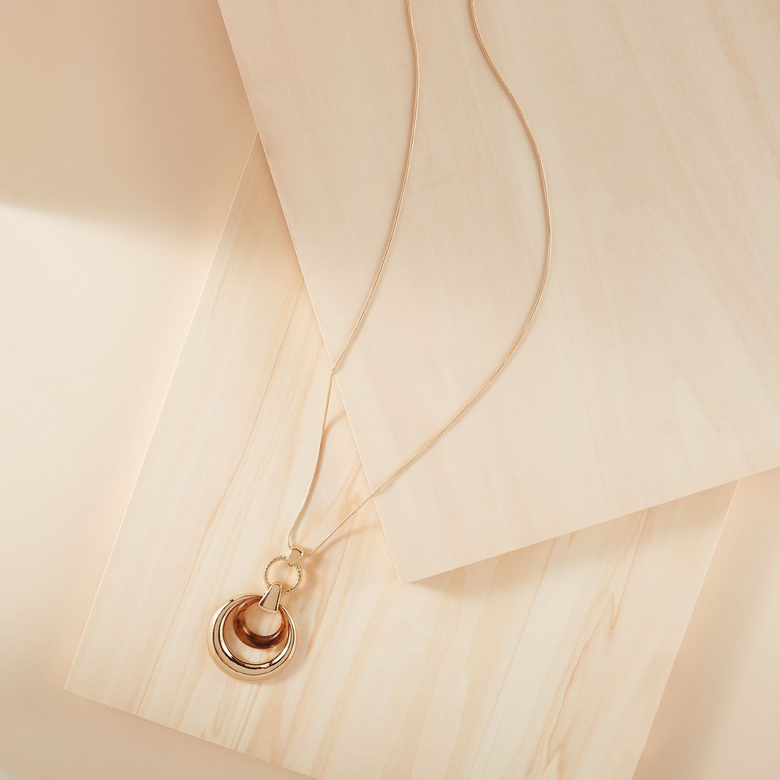 Long Tortoise Circle Pendant Necklace