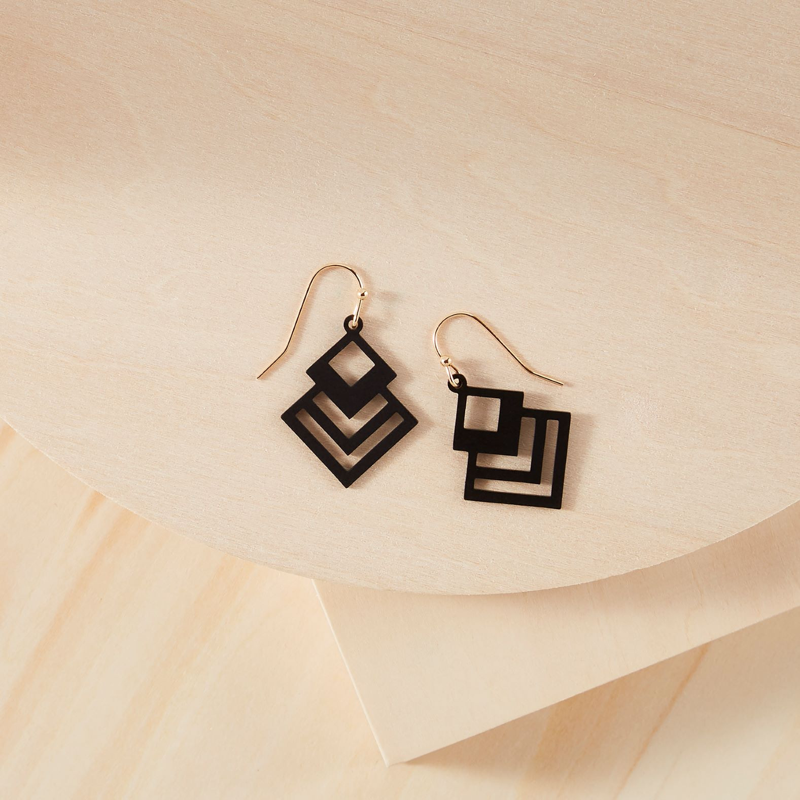 Open Chevron Drop Earrings
