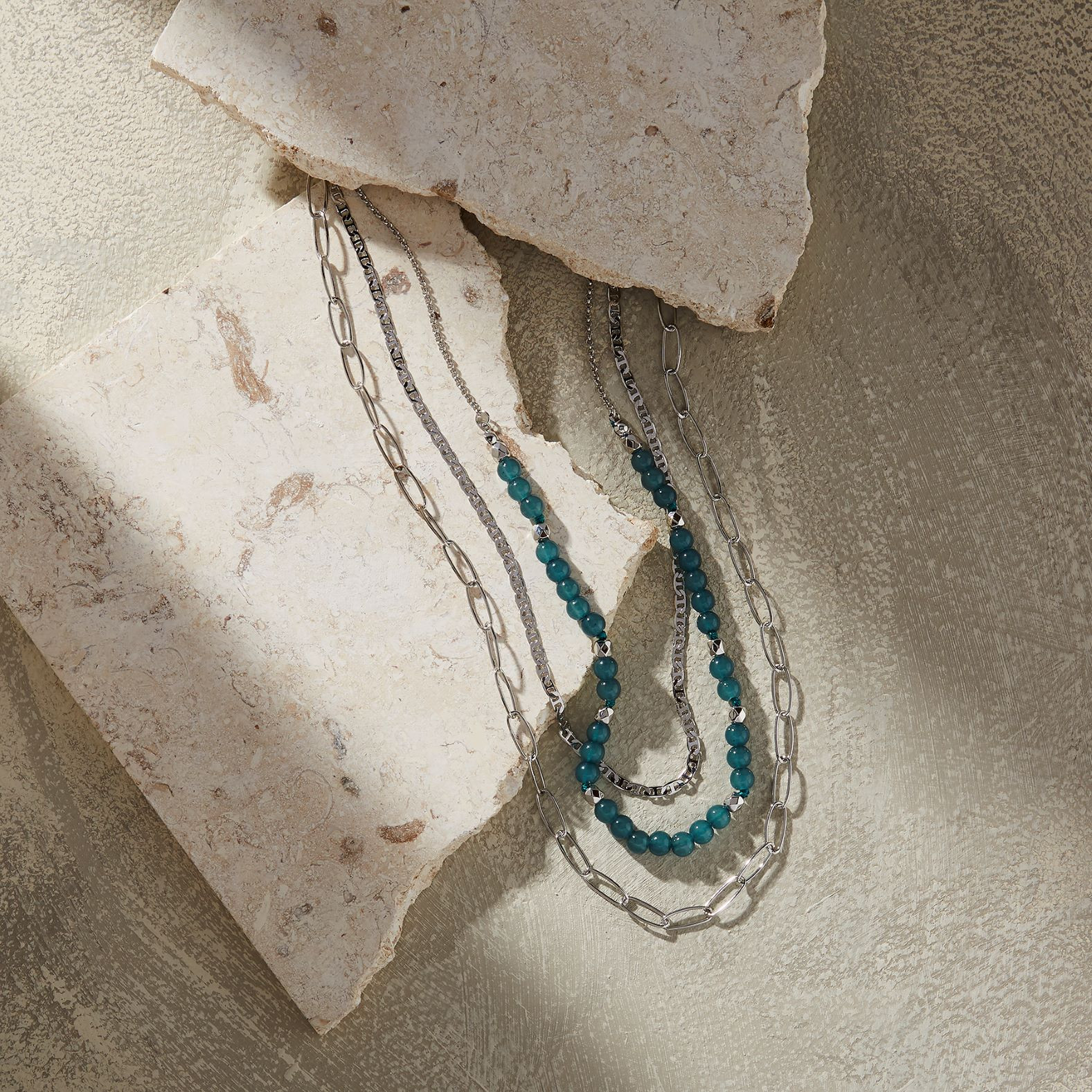 3 Row Beaded Necklace