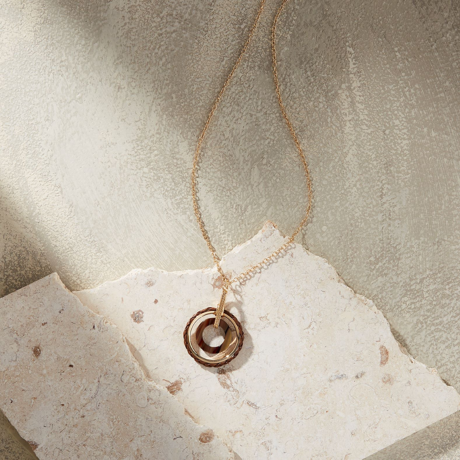 Woven Cord Pendant Necklace