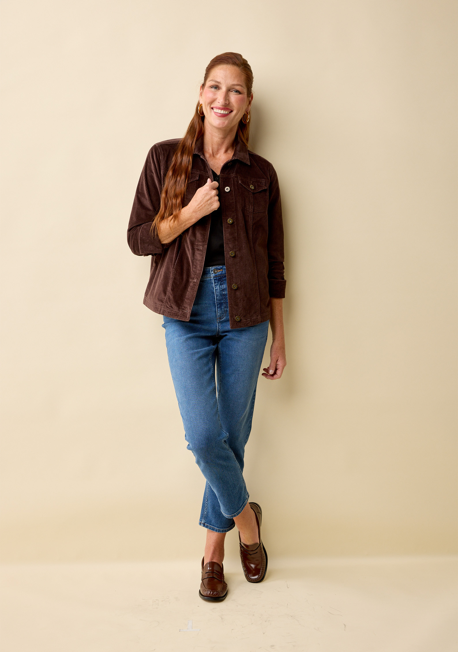 Corduroy Jacket Half Body