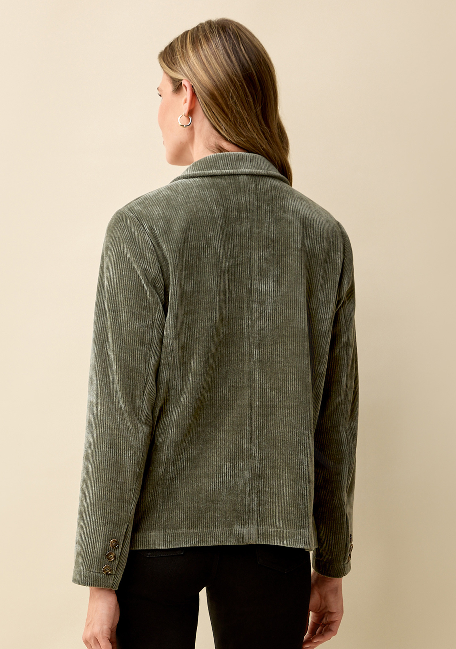 Corduroy Blazer Back View