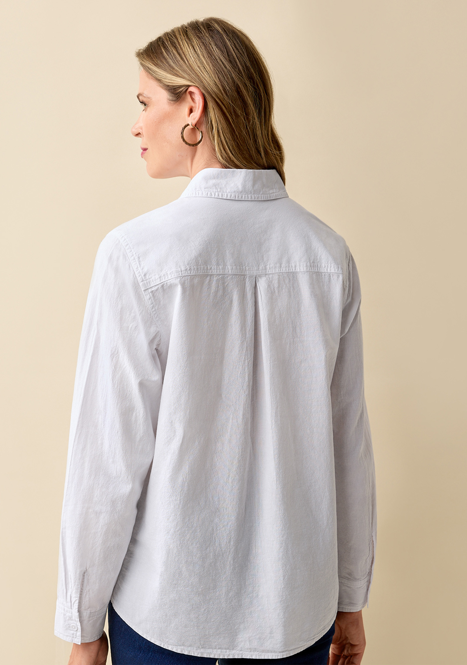 Long Sleeve Button Down Shirt Back View