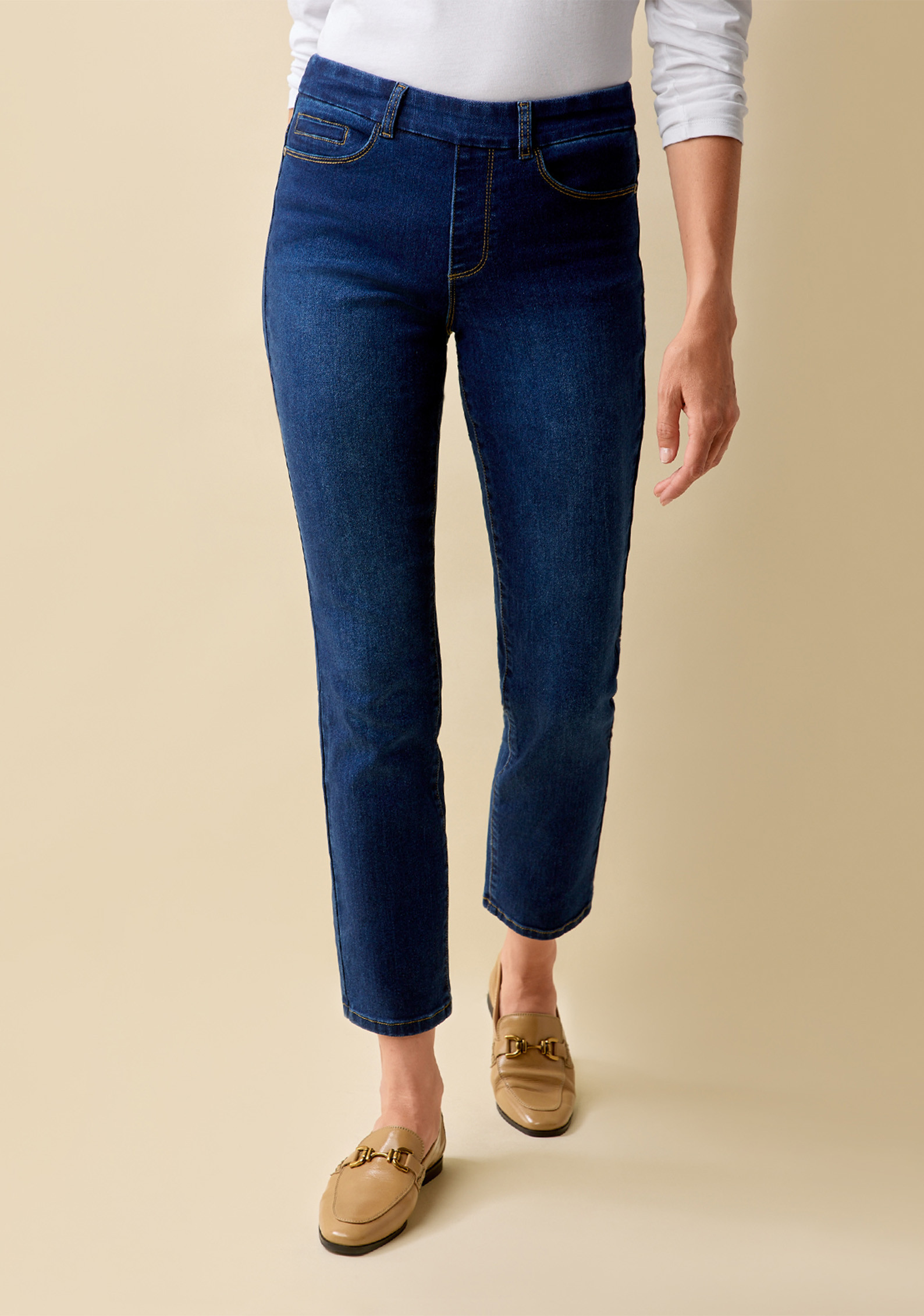 Medium Wash Comfort Fit Jean Half Body
