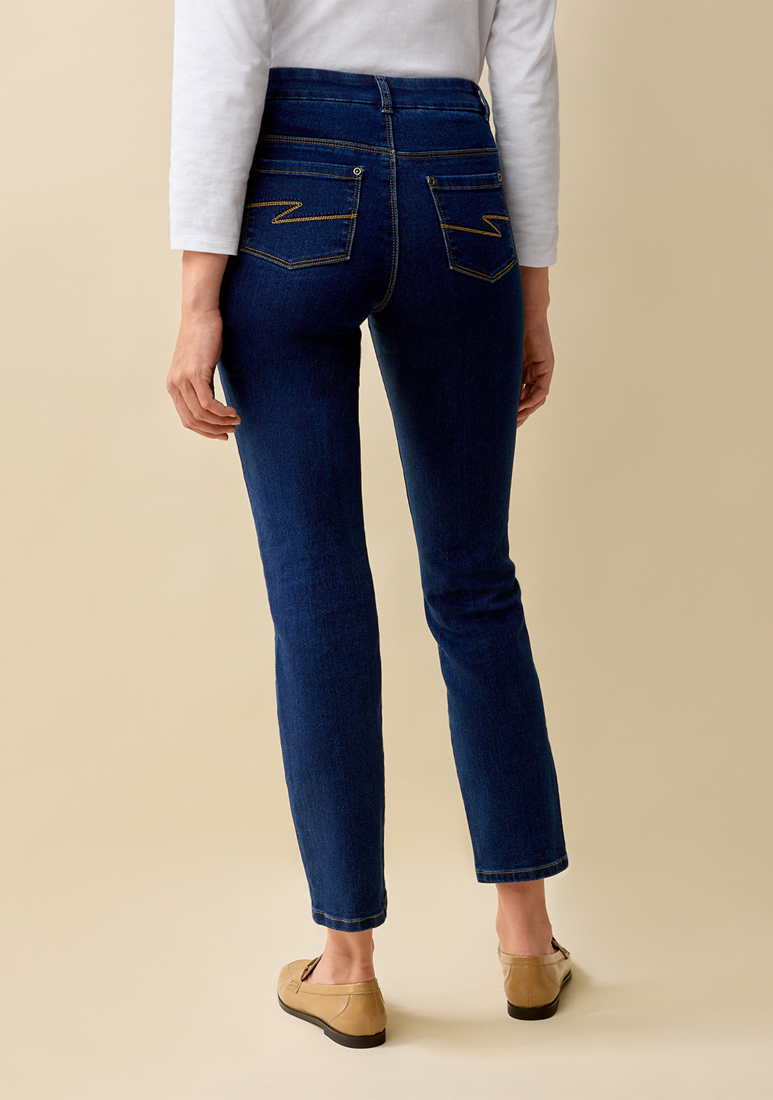 Medium Wash Comfort Fit Back View