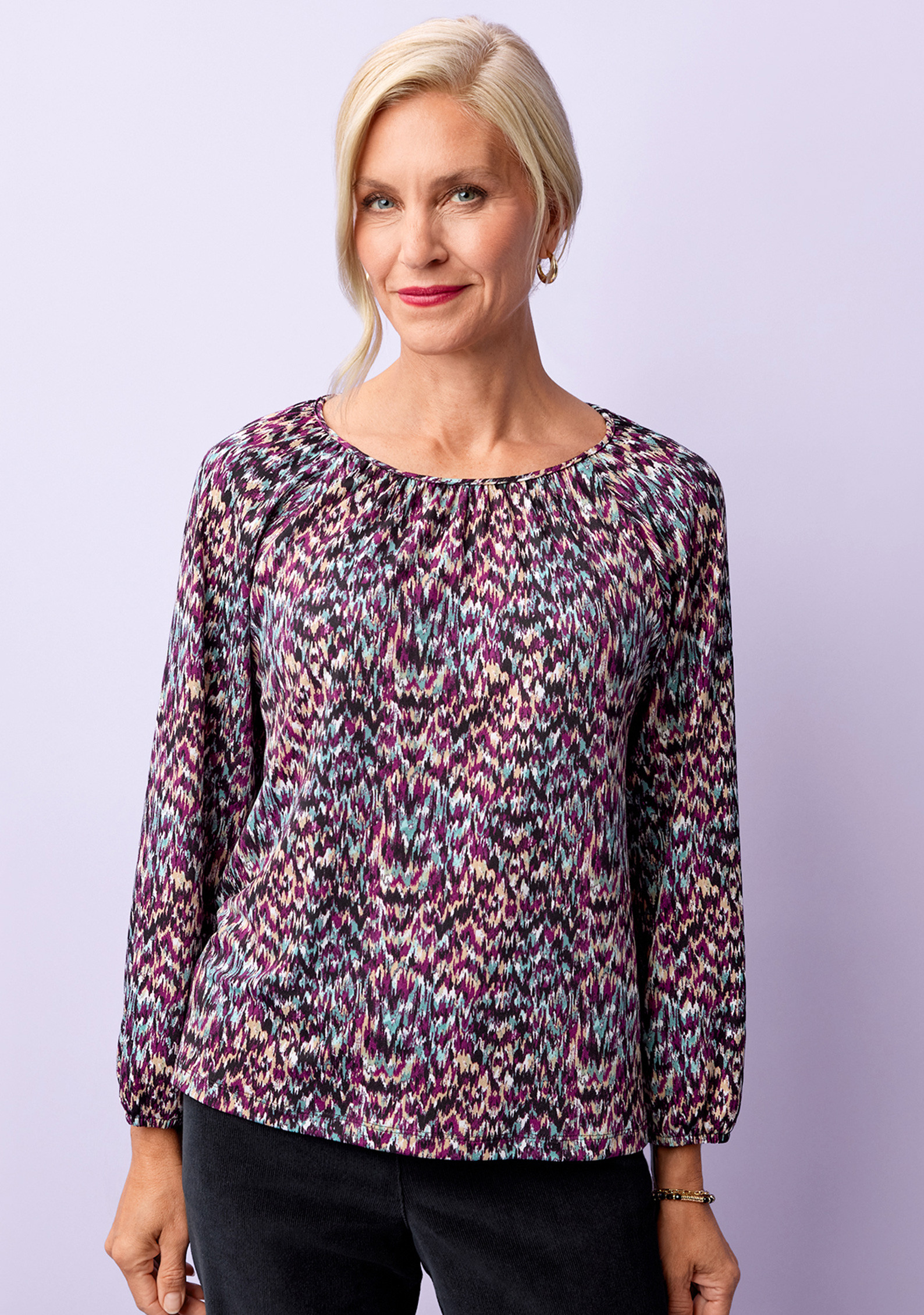 Petite - Abstract Print Top