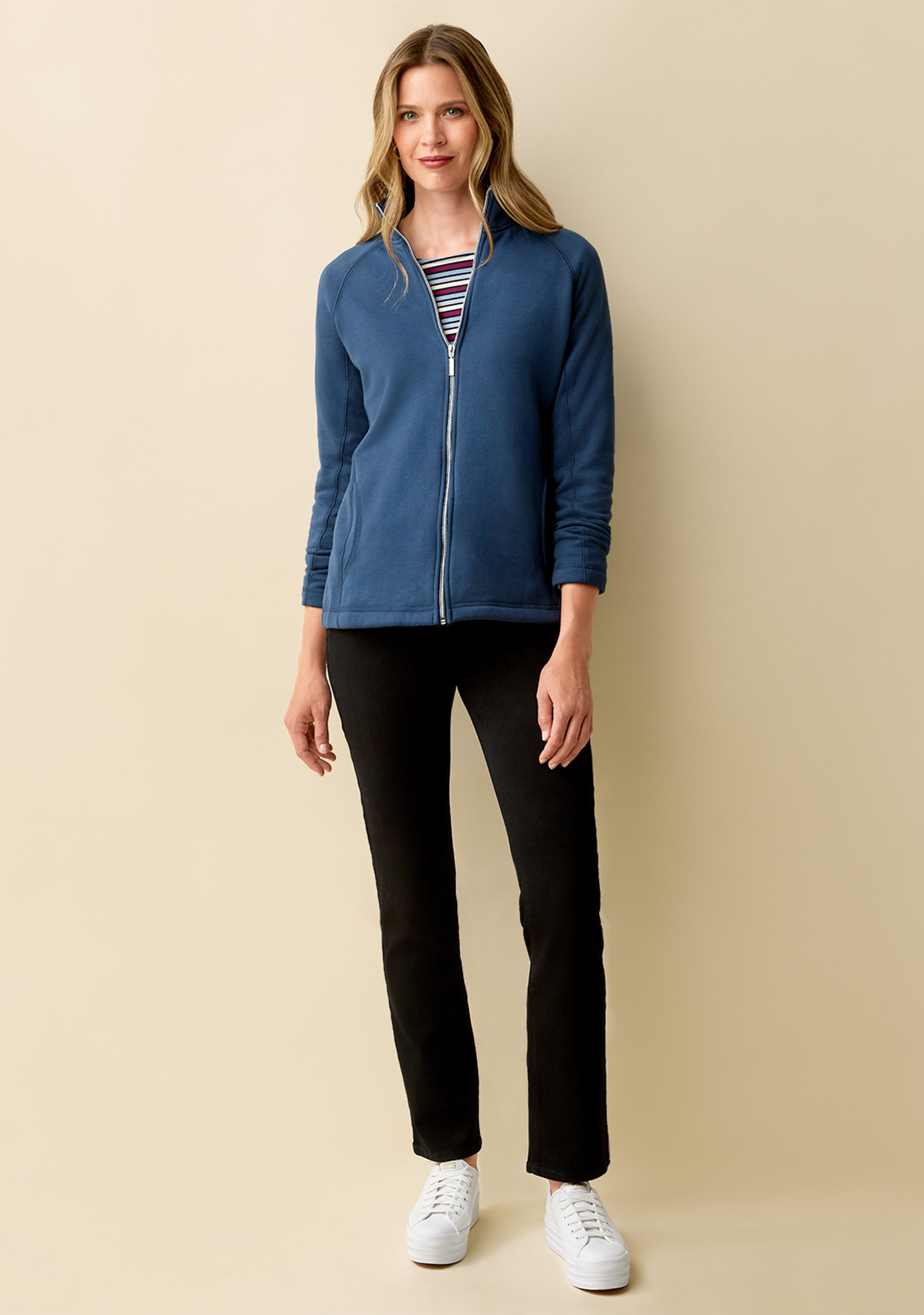 Zip-Up Fleece Jacket Full Body