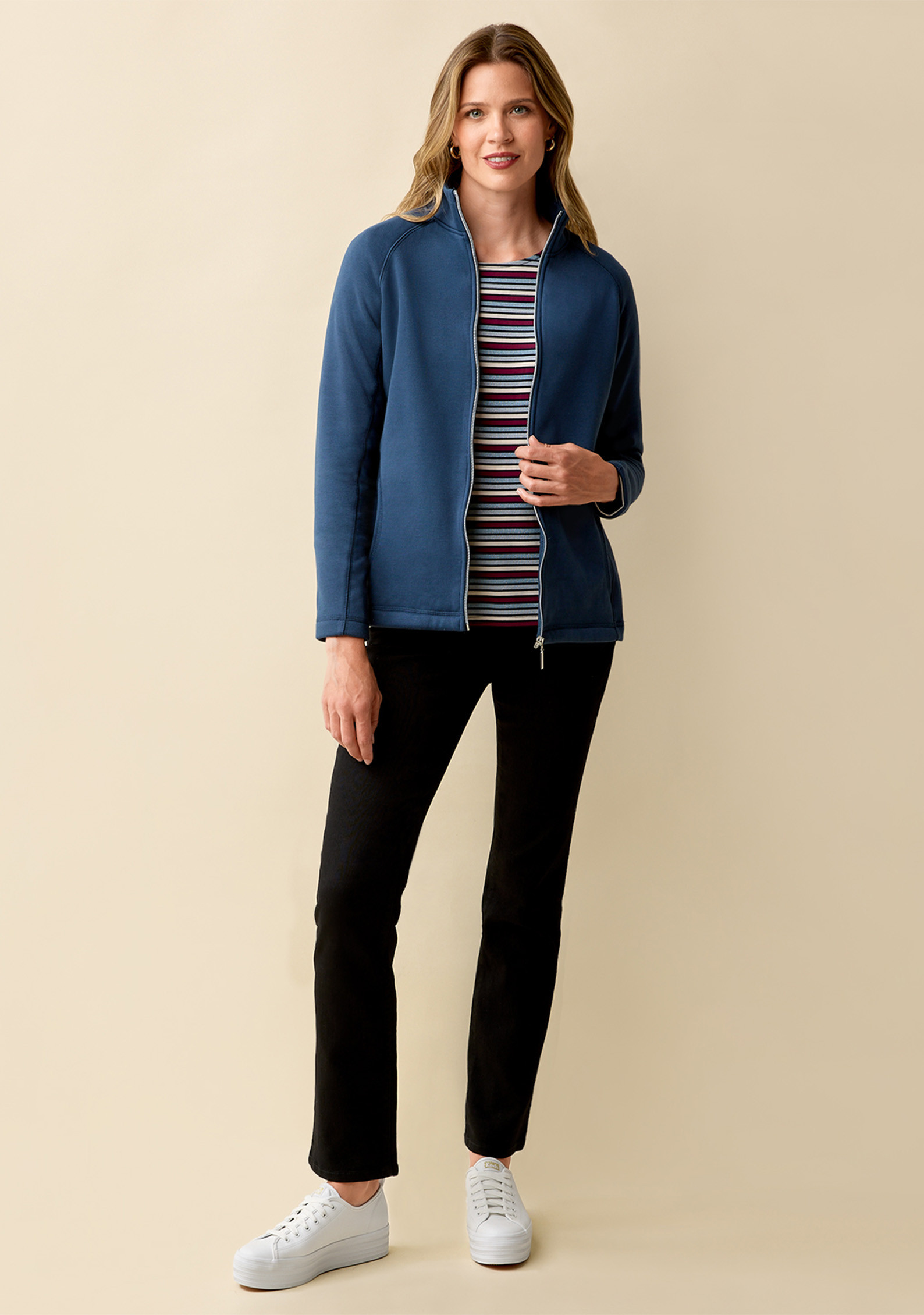 Zip-Up Fleece Jacket Full Body
