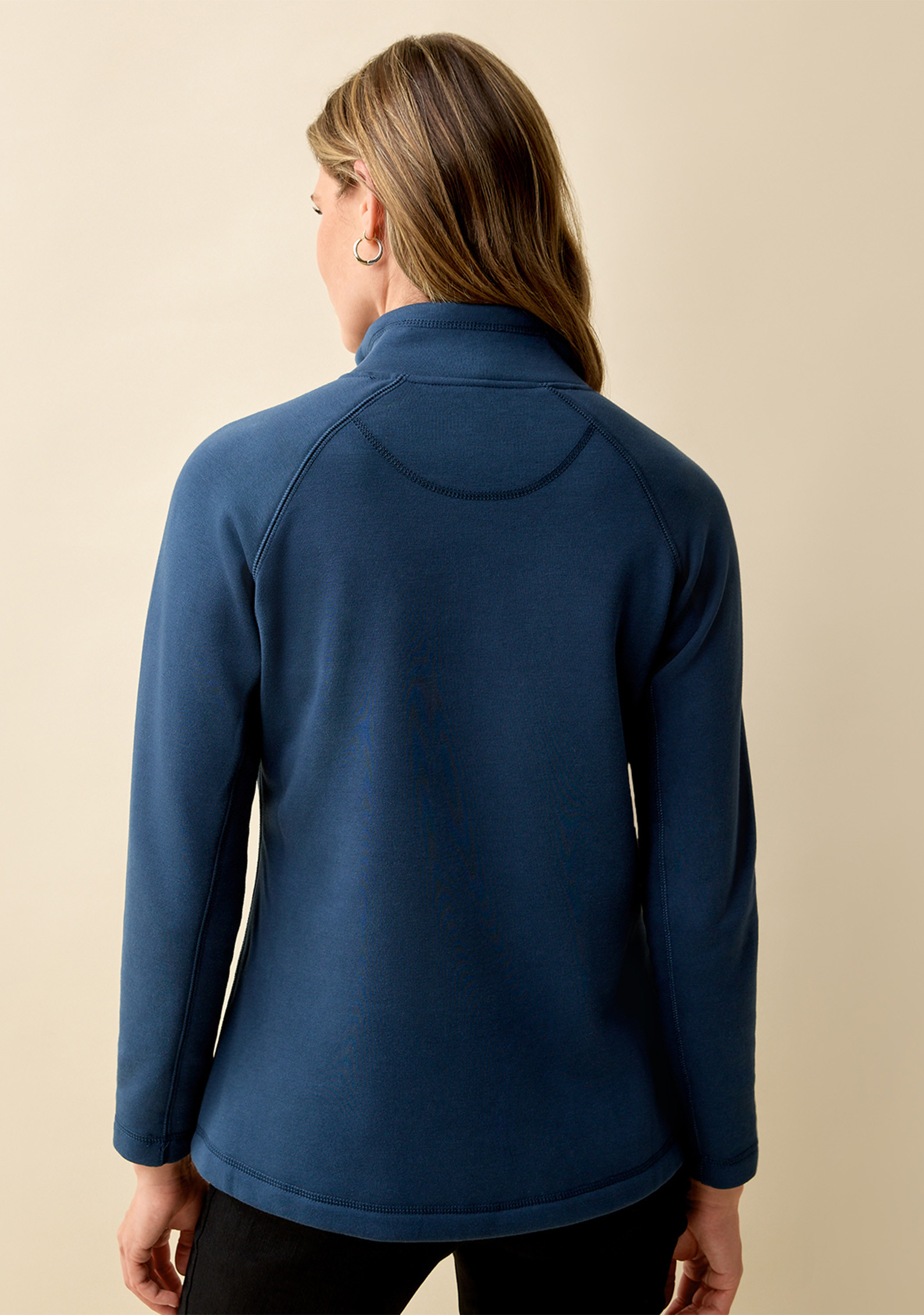 Zip-Up Fleece Jacket Back View
