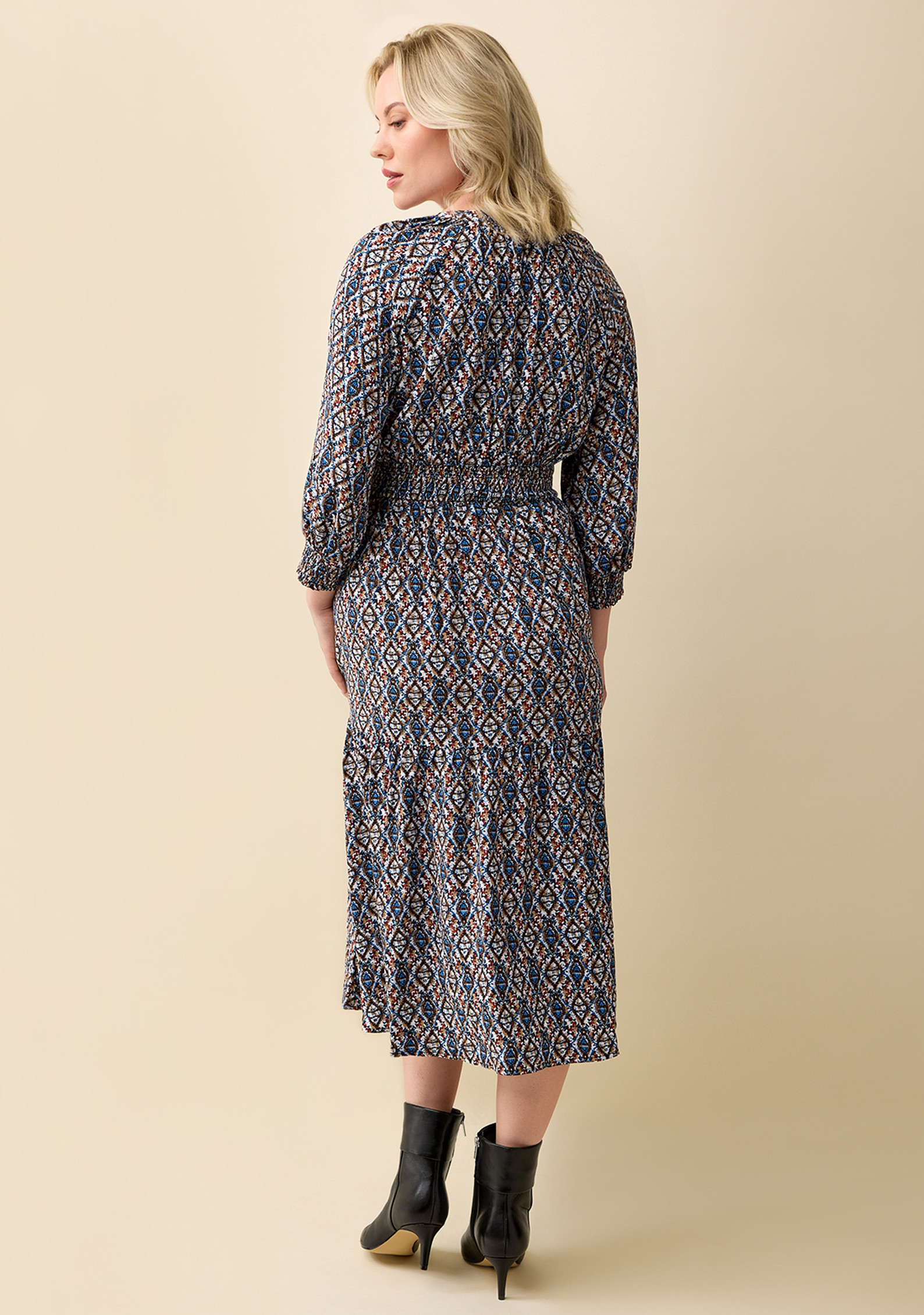 Patterned Maxi Dress Back View