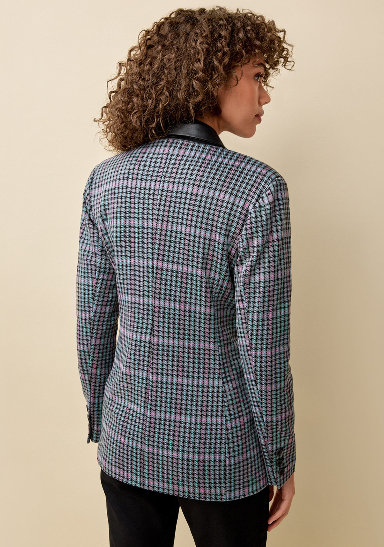 Plaid Blazer Back View