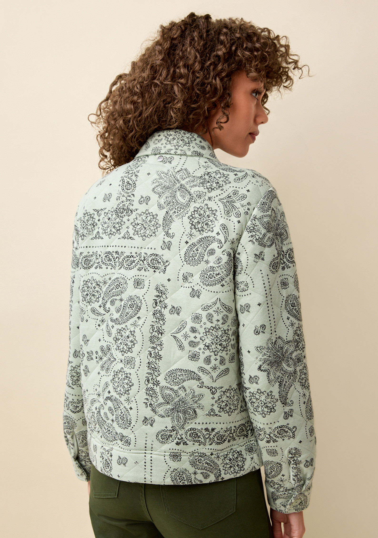 Quilted Short Shacket Back View
