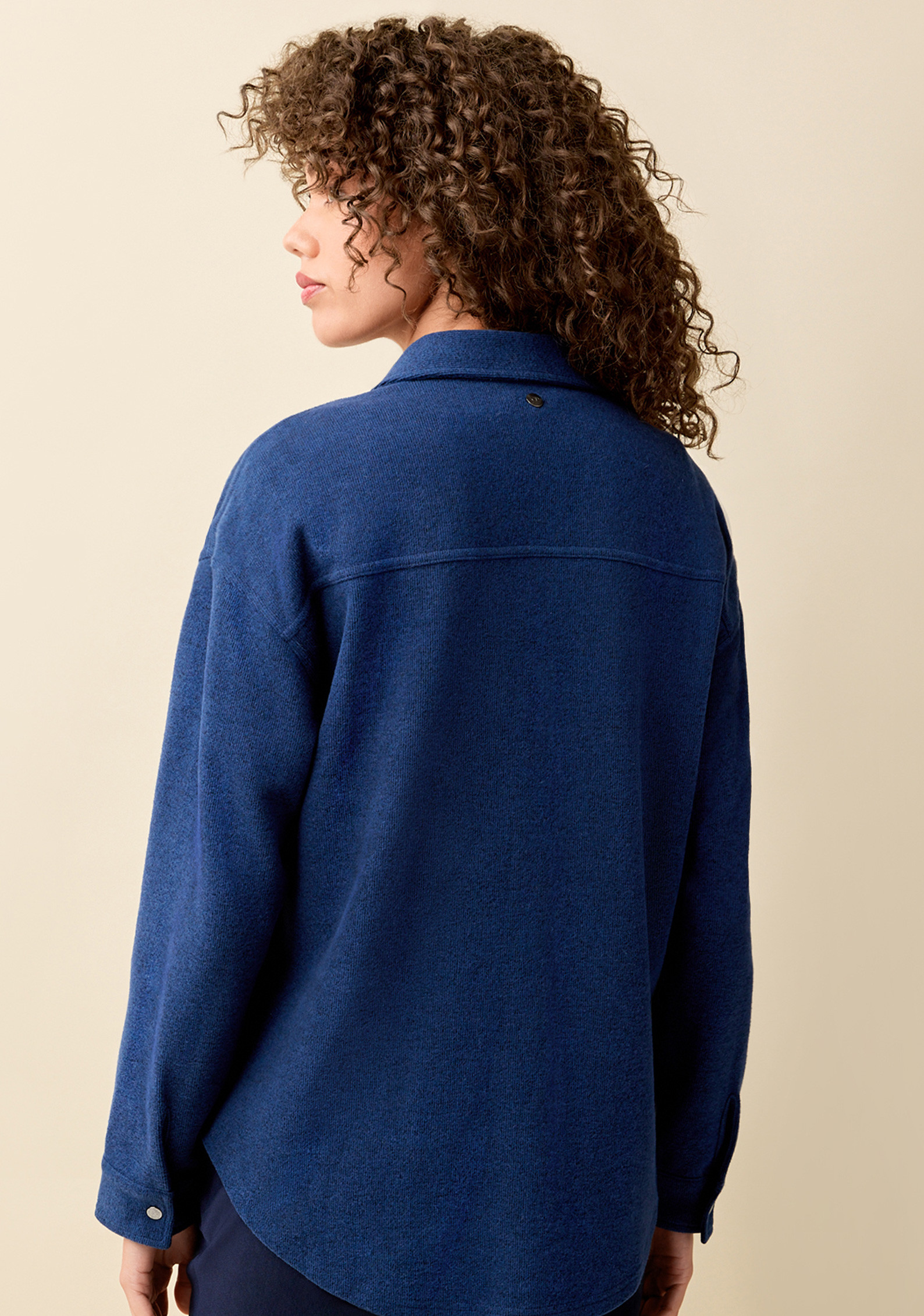 Snap Front Fleece Shirt Back View