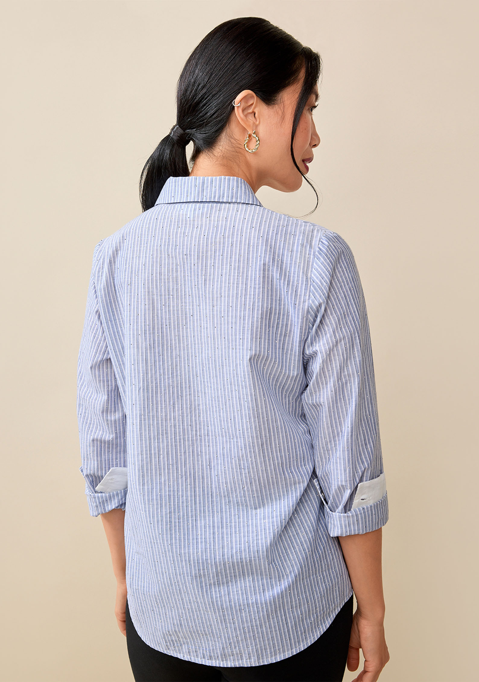 Embellished Button Down Shirt Back View