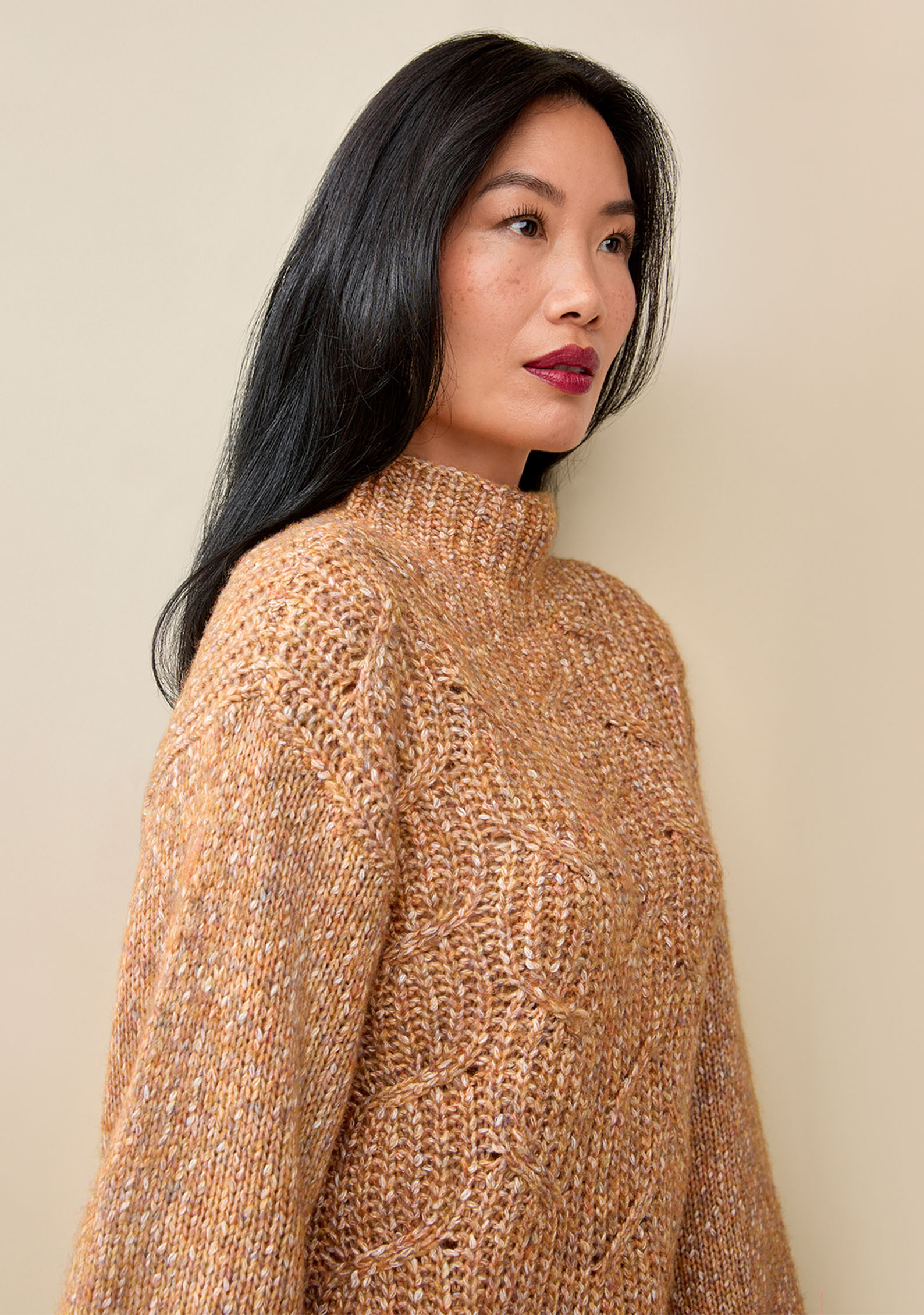 Funnel Neck Chunky Sweater