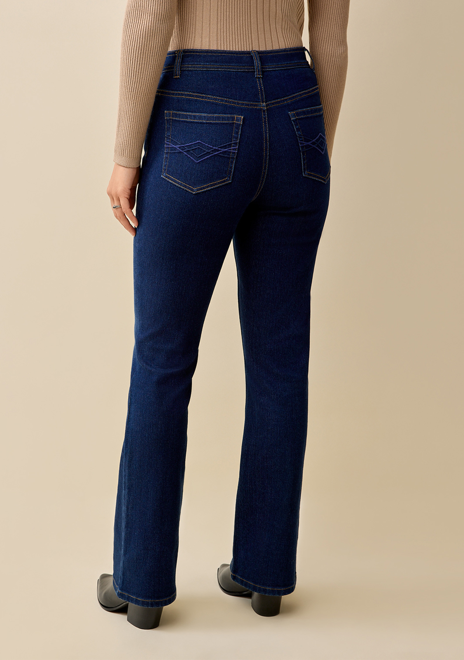 High Rise Bootcut Jean Back View