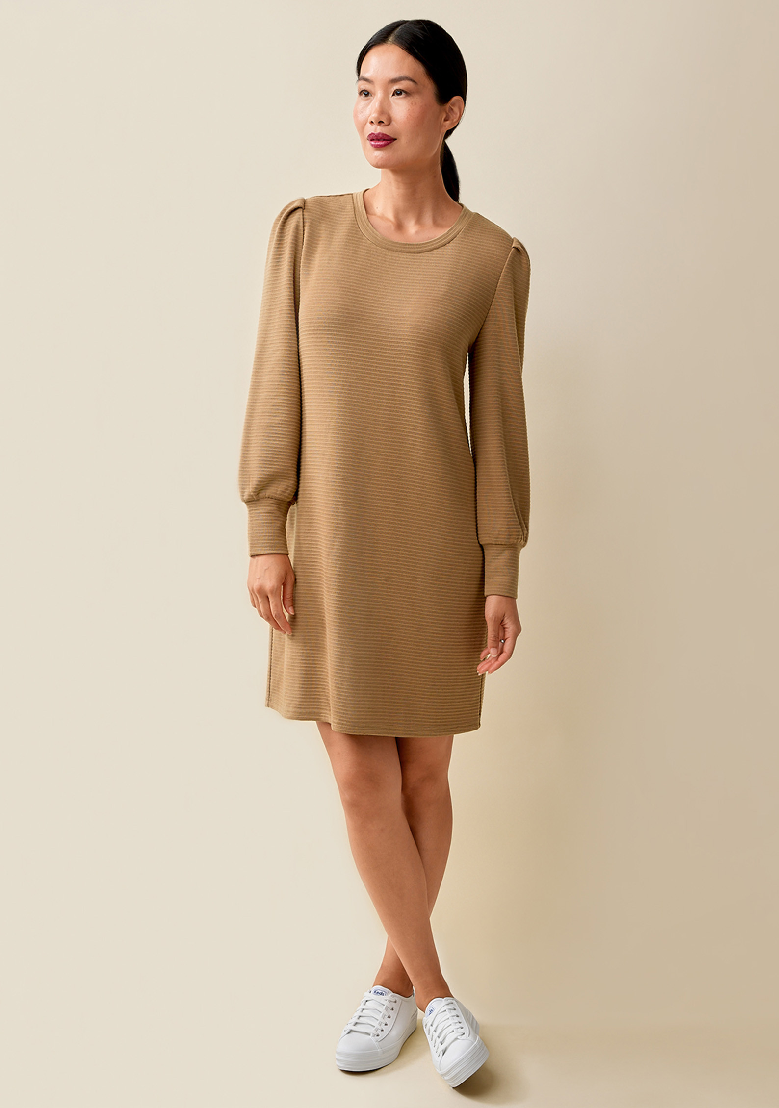 Ribbed Long Sleeve Dress