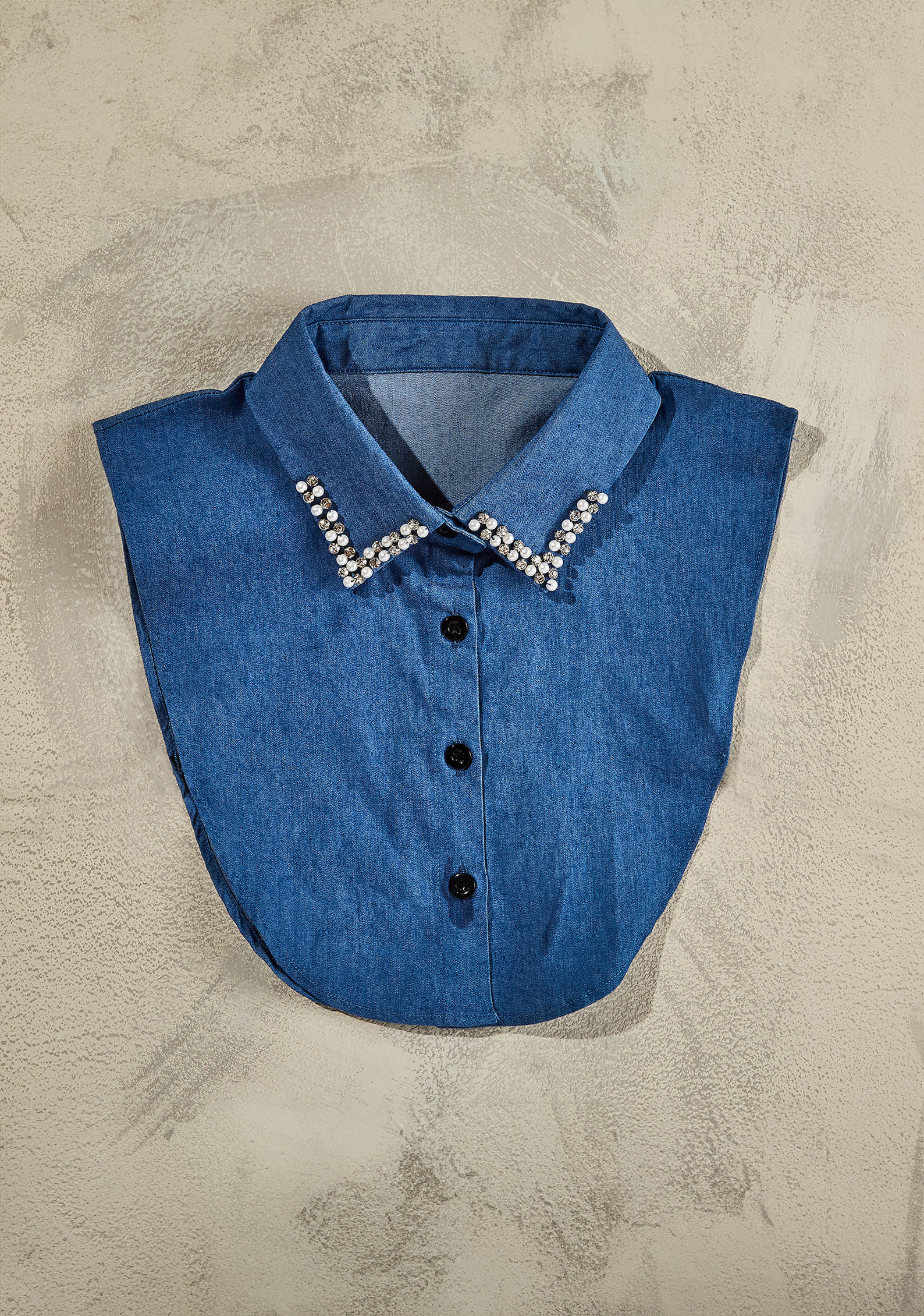 Embellished Denim Shirt Fooler