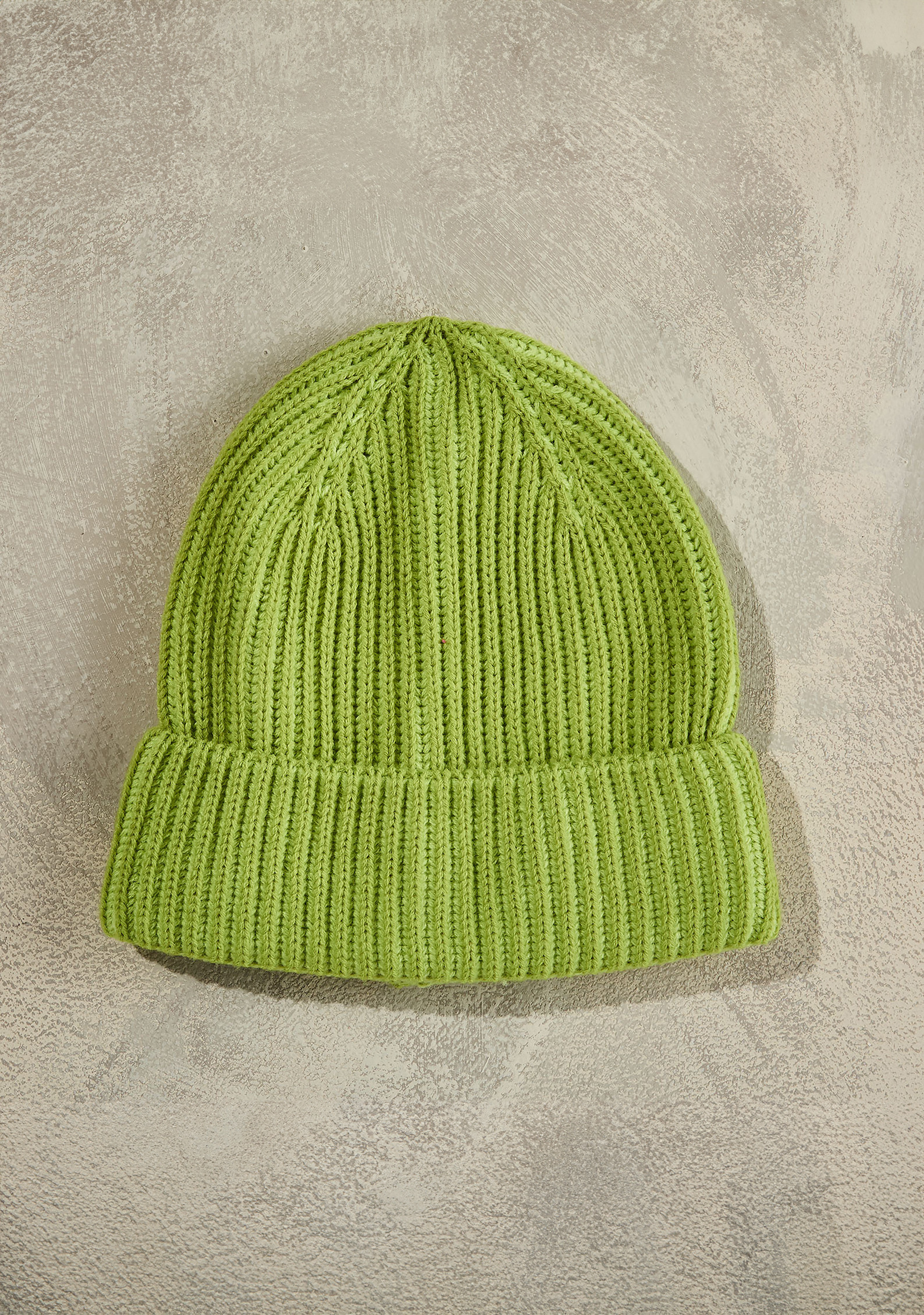 Rib Knit Hat-Lively Lime