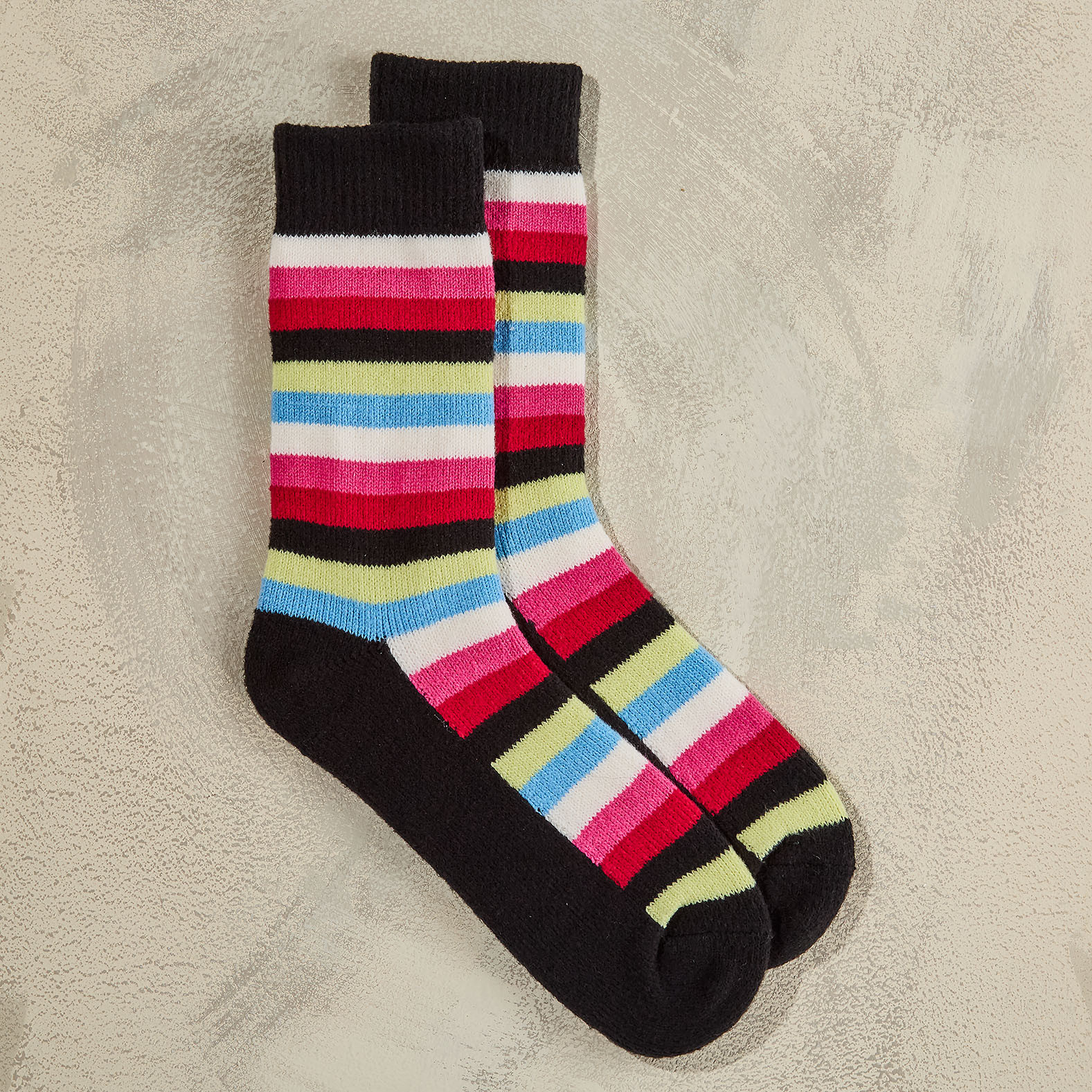 Rib Knit Striped Socks