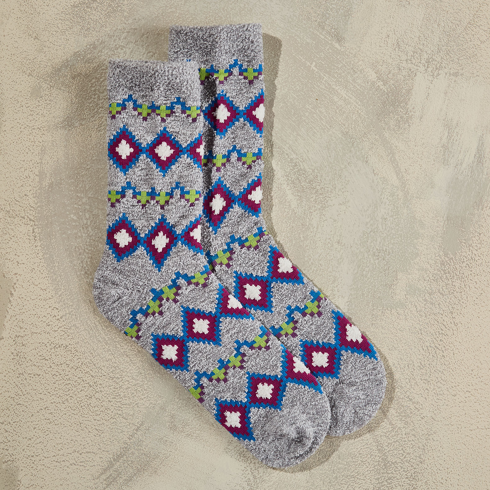 Super Soft Diamond Print Socks