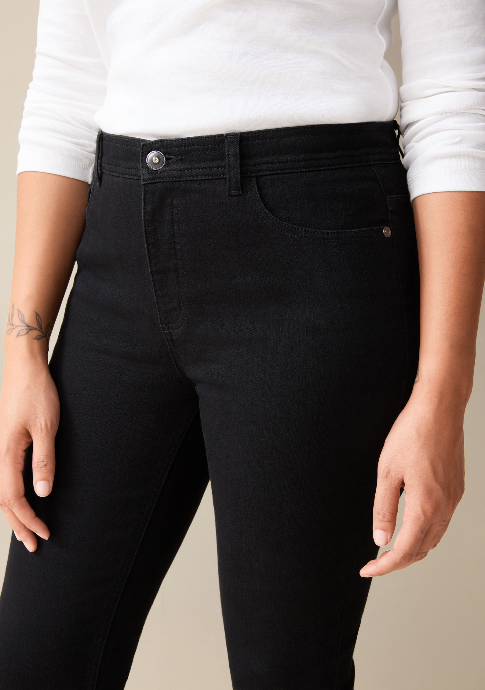 Holiday Essential Slim Embellished Bootcut Jean Close Up