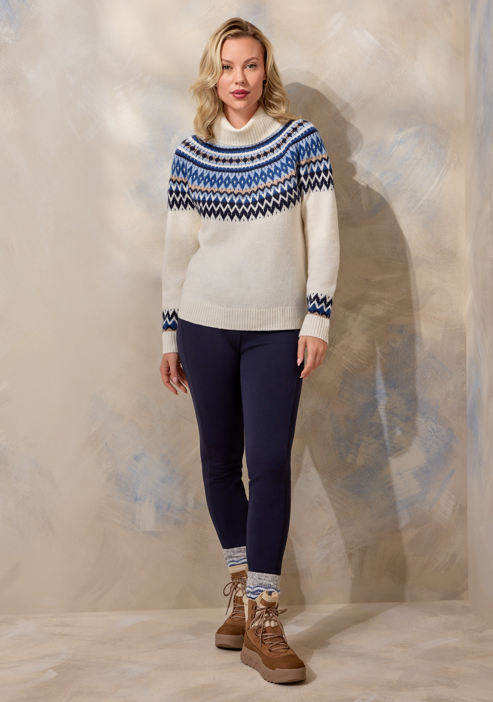 Winterland Fairisle Turtleneck Sweater-Full Body