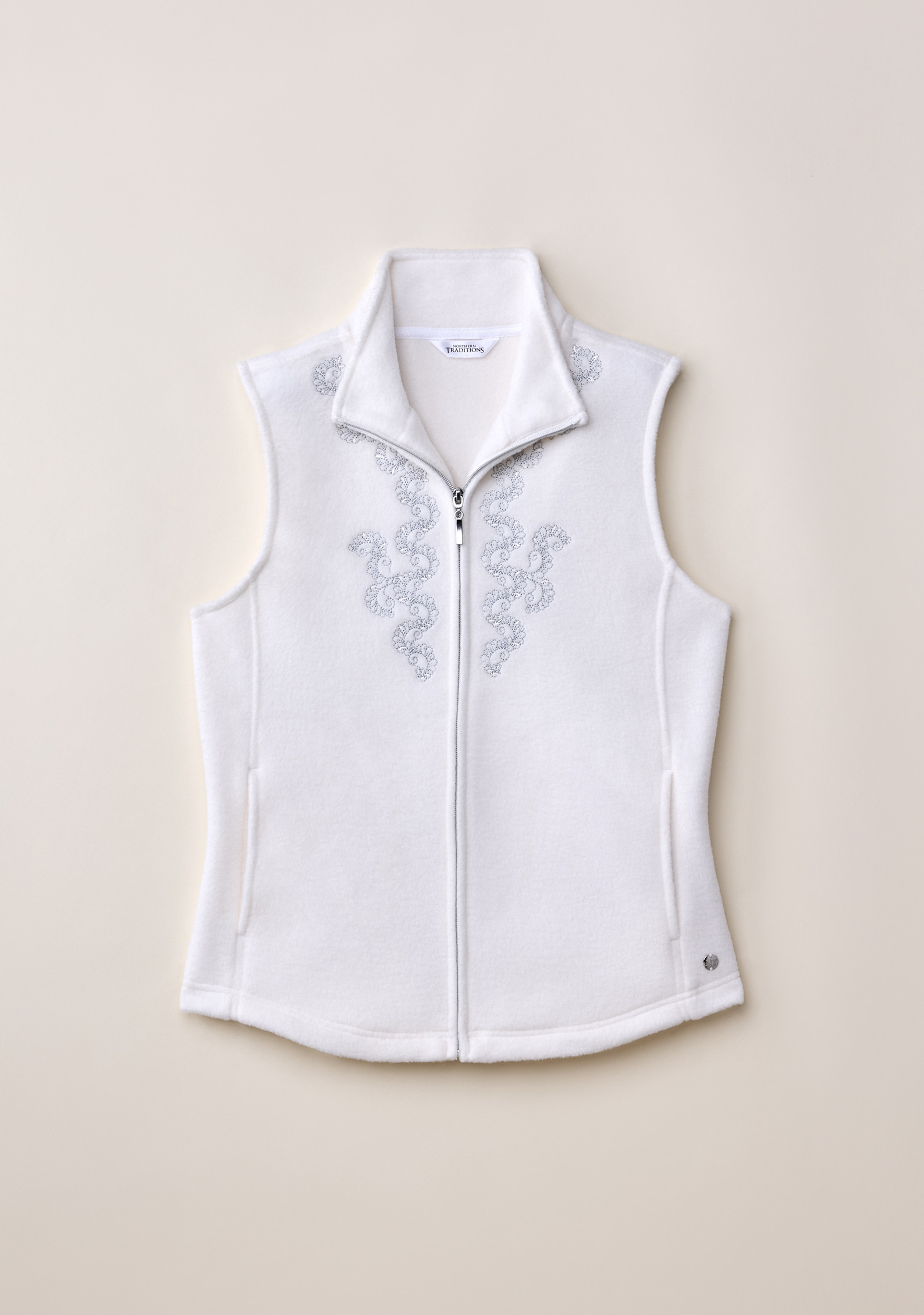 Swirl Pattern Fleece Vest