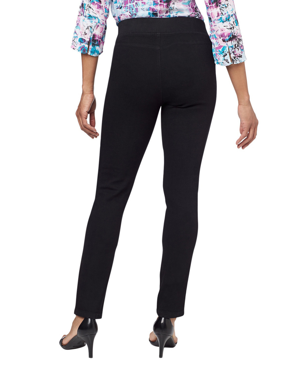 Women's black denim jegging