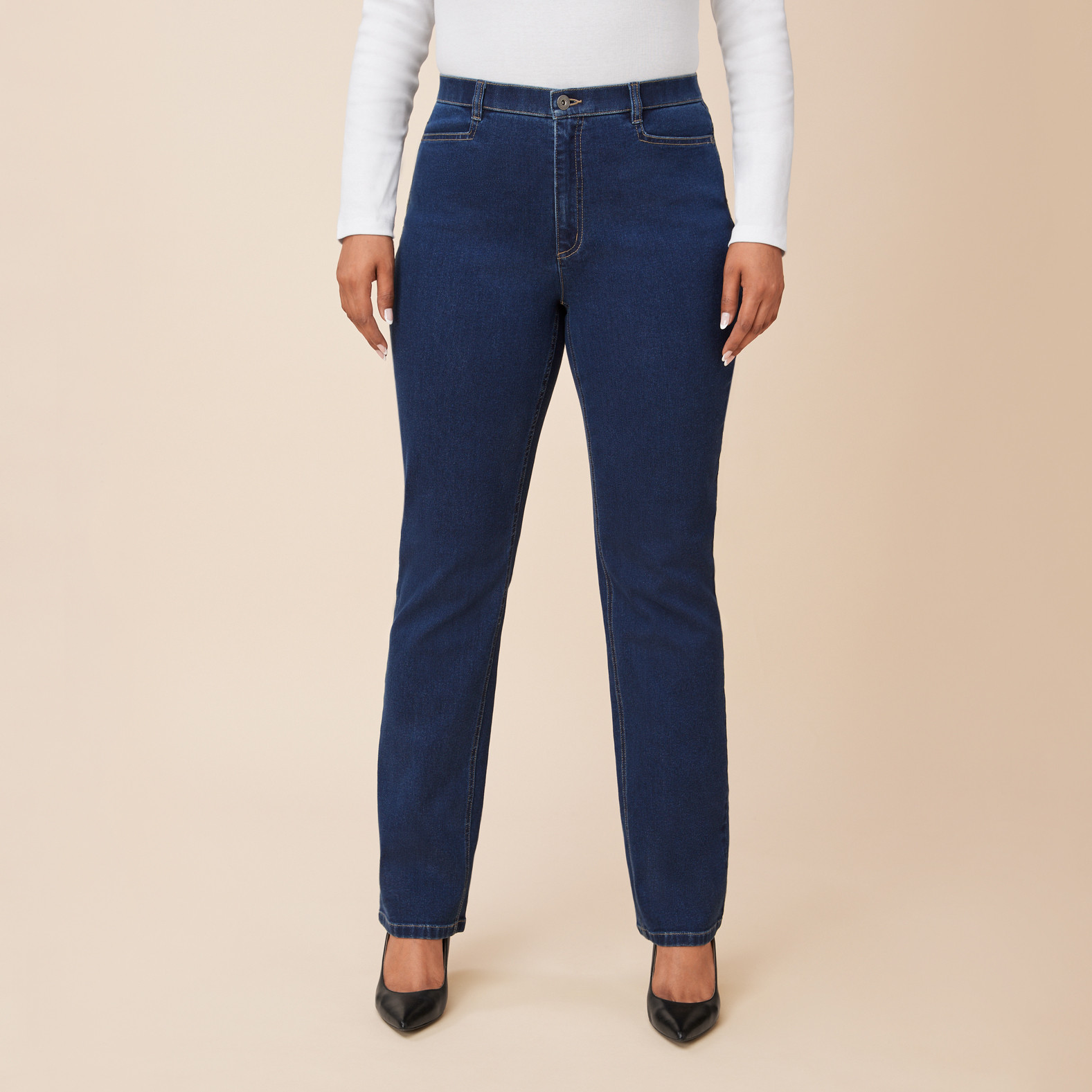 Basic Curvy Essential Blue Jean