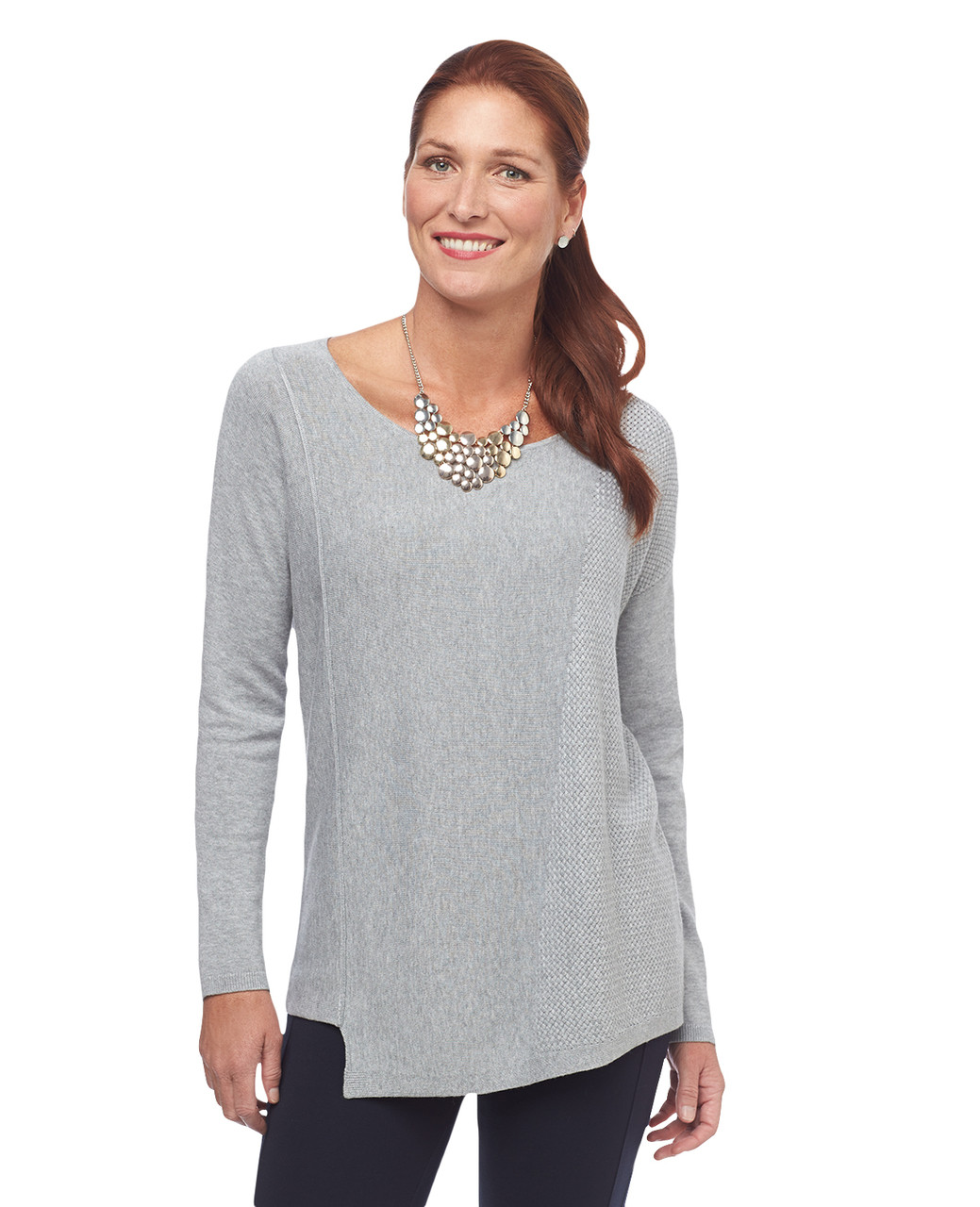 Women's asymmetrical tunic sweater