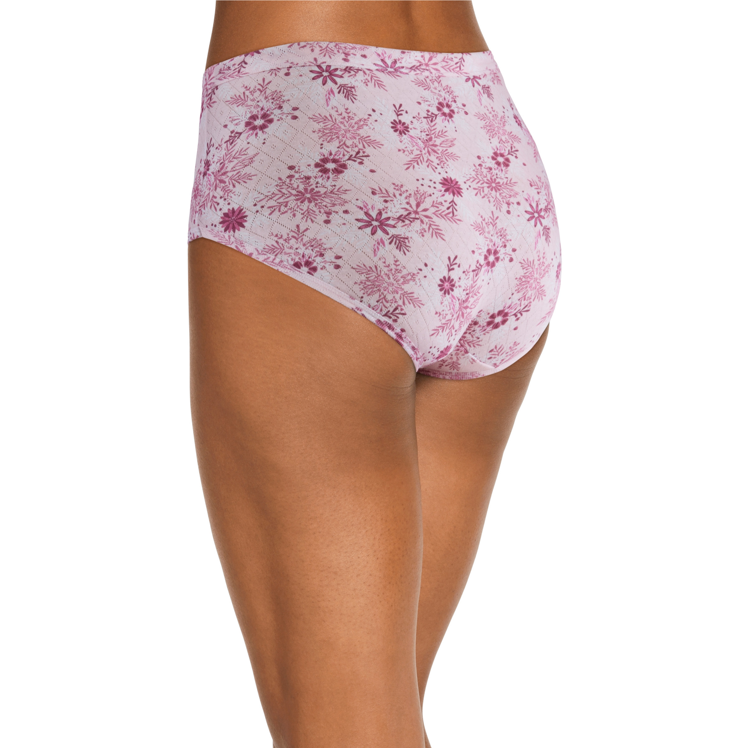 Jockey Elance Breathe Brief -Back View Frozen Wine Purple