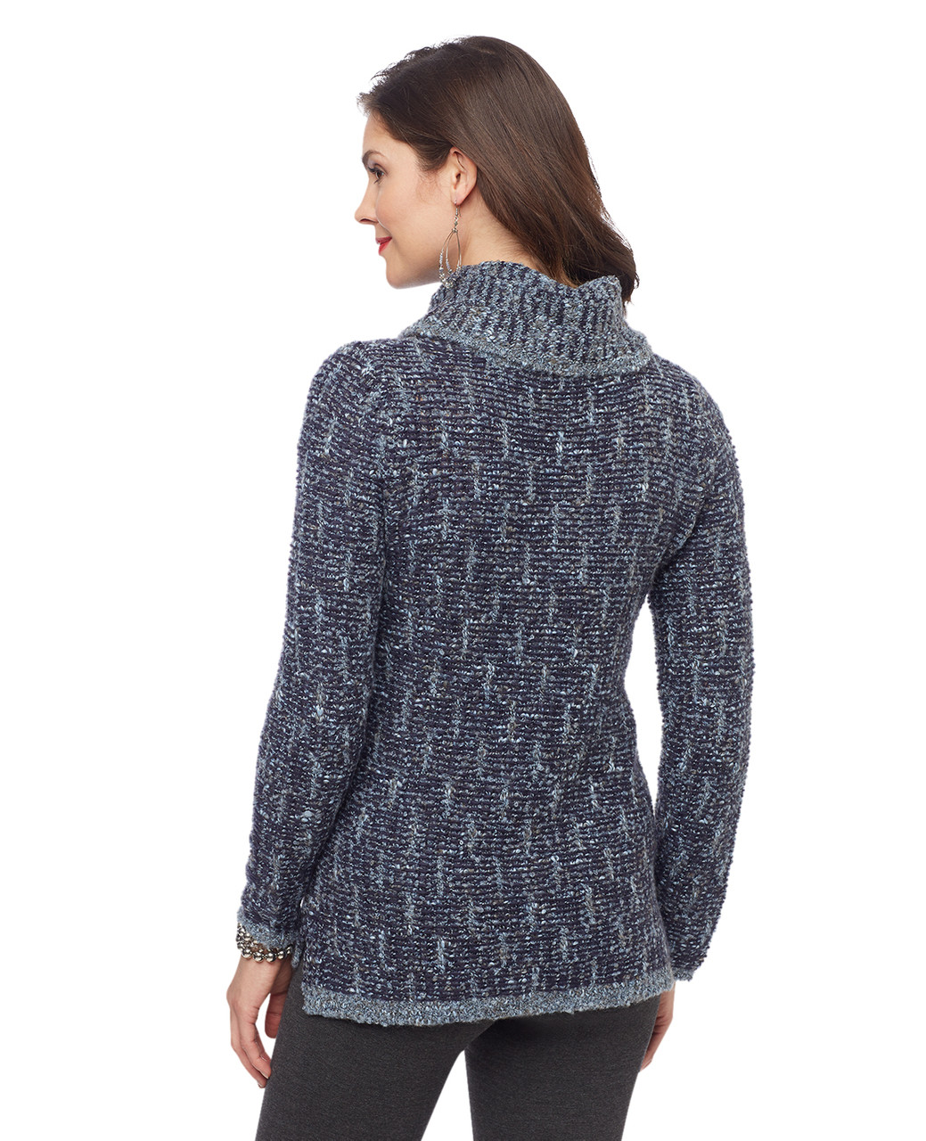 Women's knitted cowl neck sweater