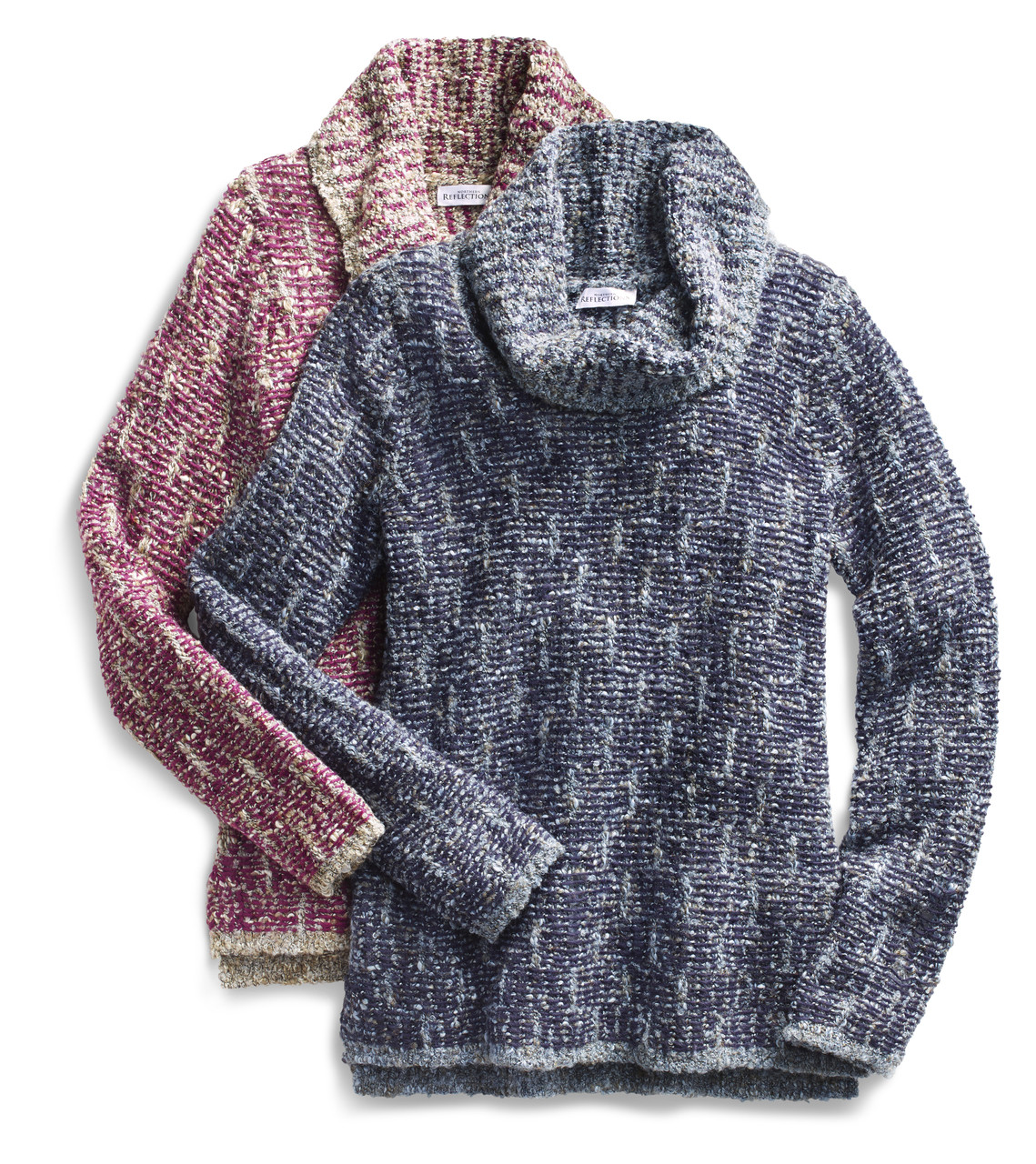 Women's knitted cowl neck sweater