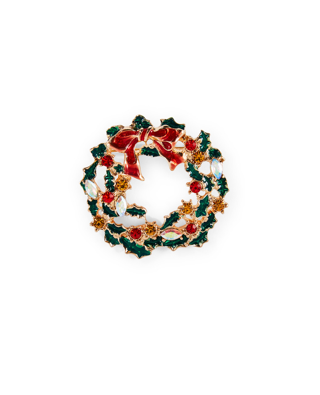 Green Christmas tree brooch