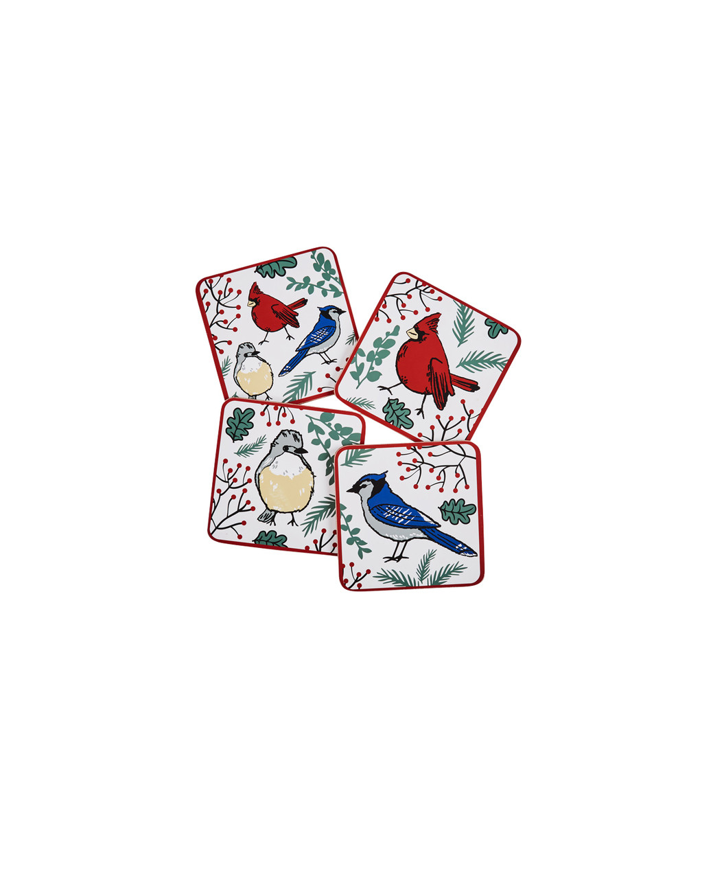 White cardinal coasters