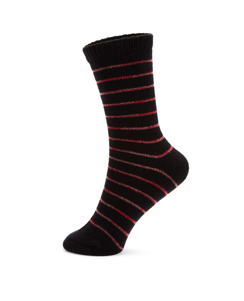 Ladies black striped boot socks