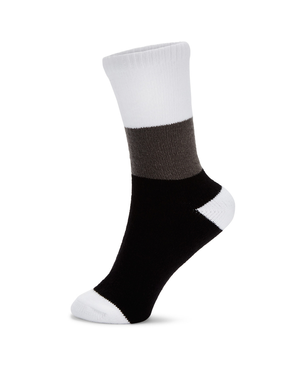 Black colour block boot socks