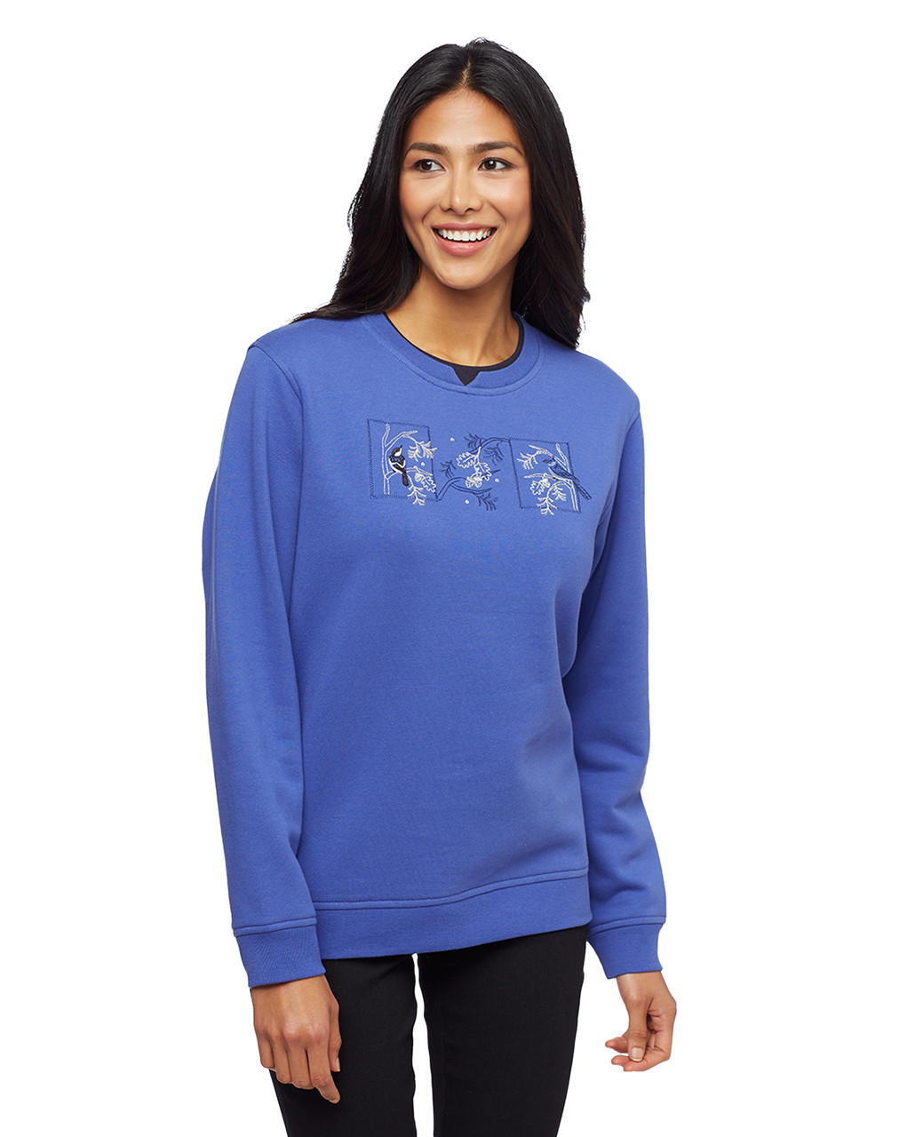 Women's blue blue jays notch sweatshirt