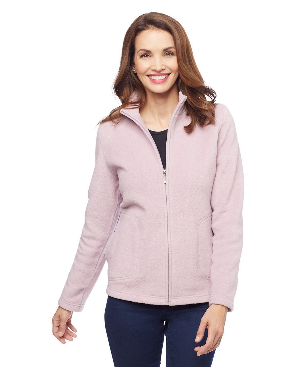 Women's zip up fleece sweater jacket