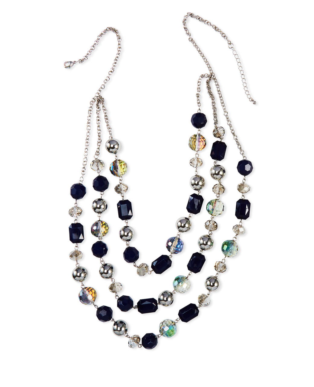 Women's layered dark thistle statement necklace