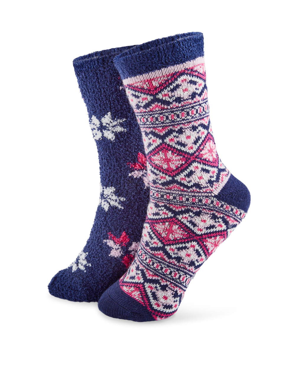 Two pack snowflake jacquard cozy socks