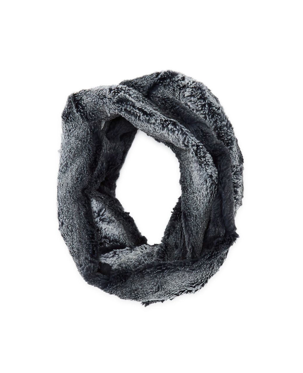 Women's navy faux fur infinity scarf