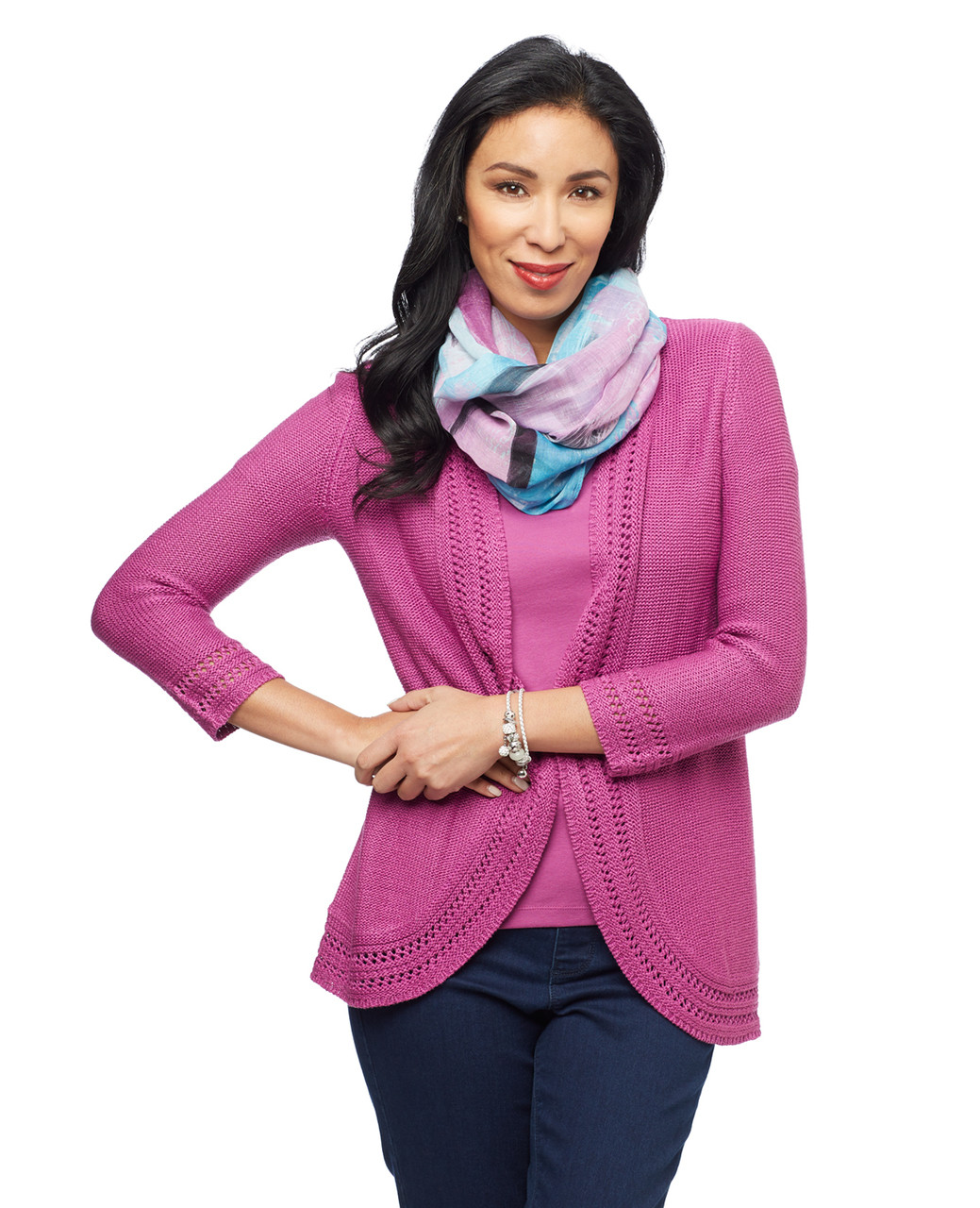 Women's viola patchwork scarf