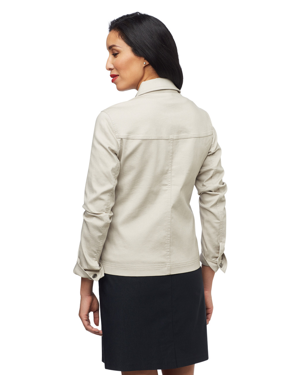 Women's cotton slub denim jacket
