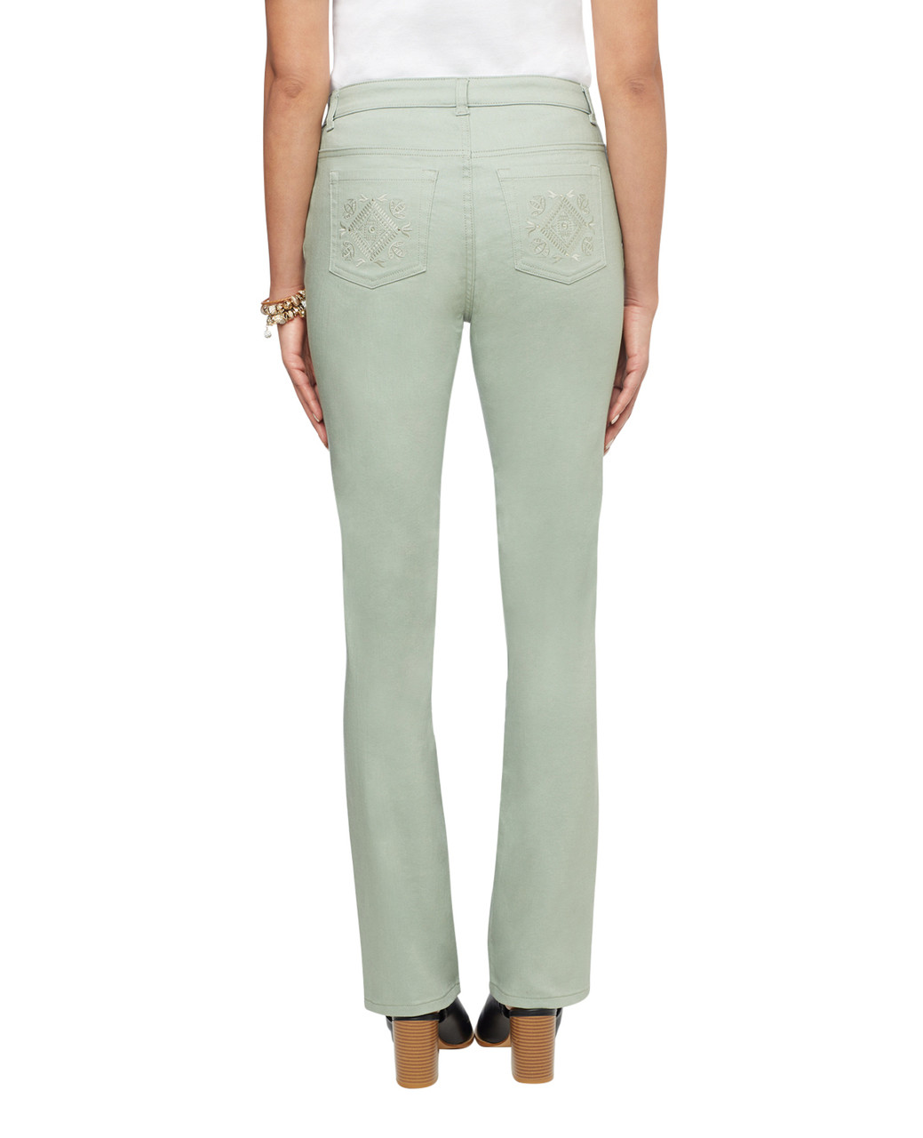 Women's sage embellished town jean