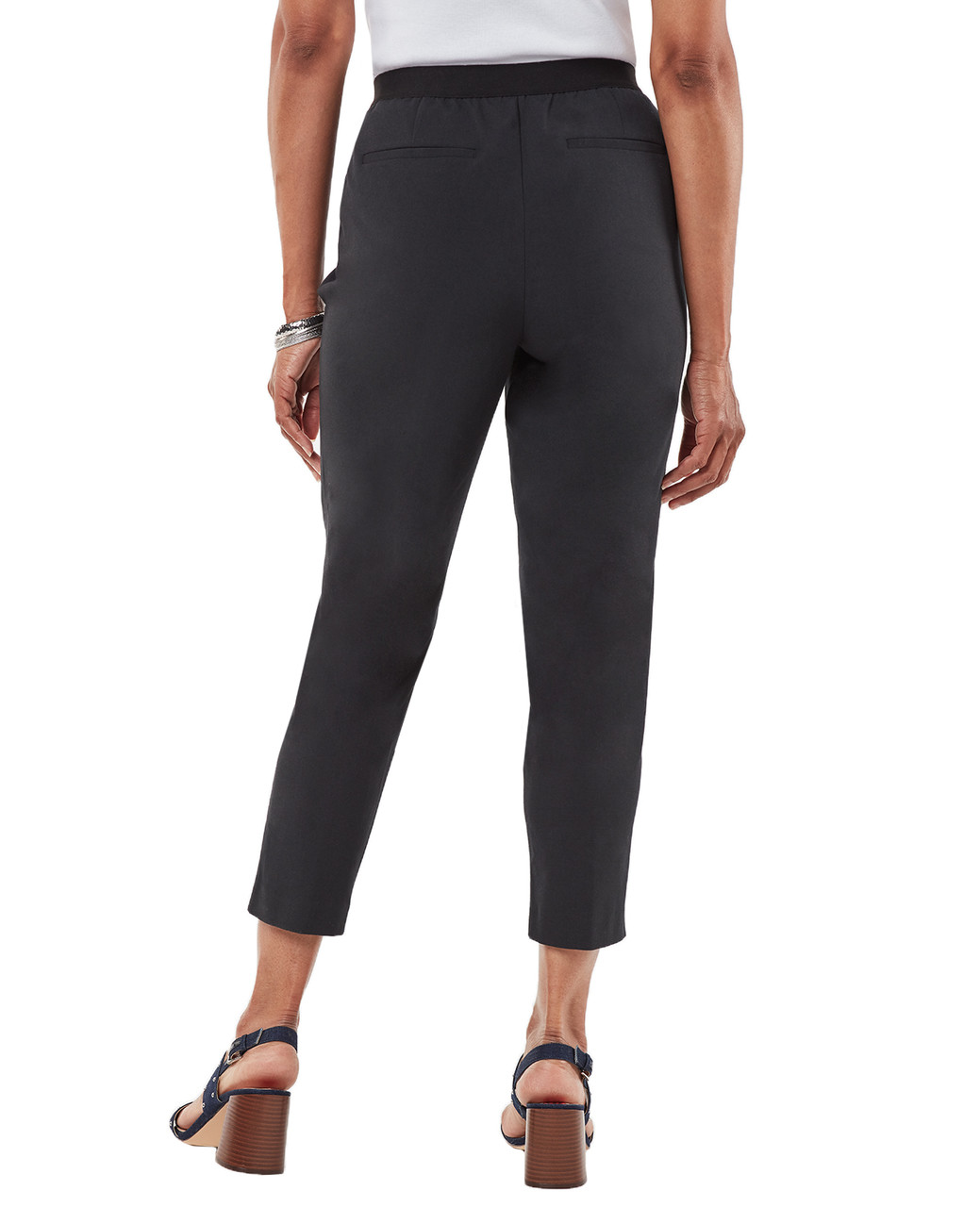 Women's lightweight slim stretch pull on cropped pants