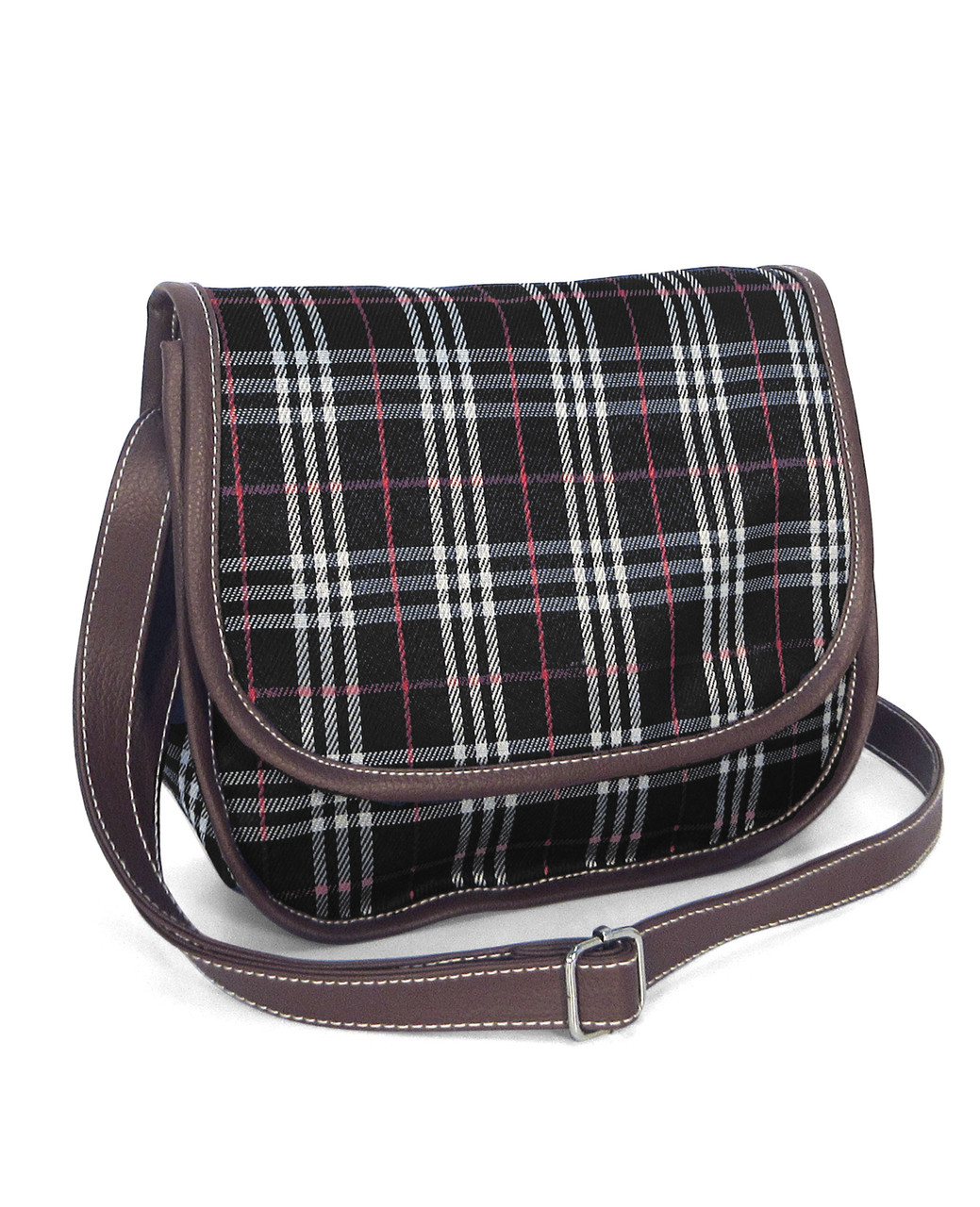 Women's plaid crossbody purse