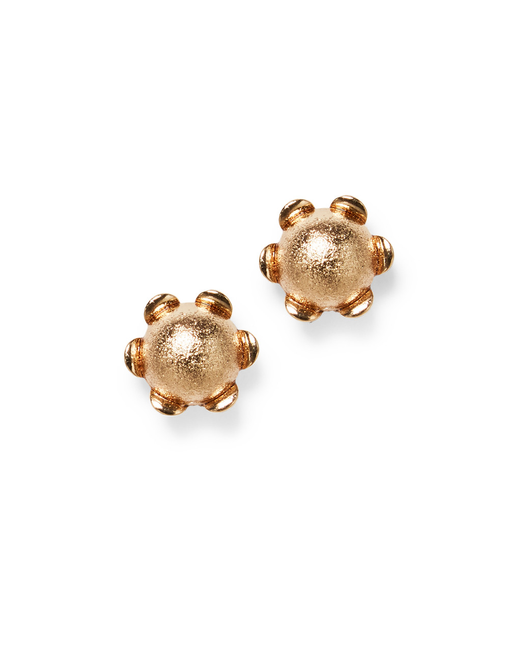 Women's gold flower stud earrings