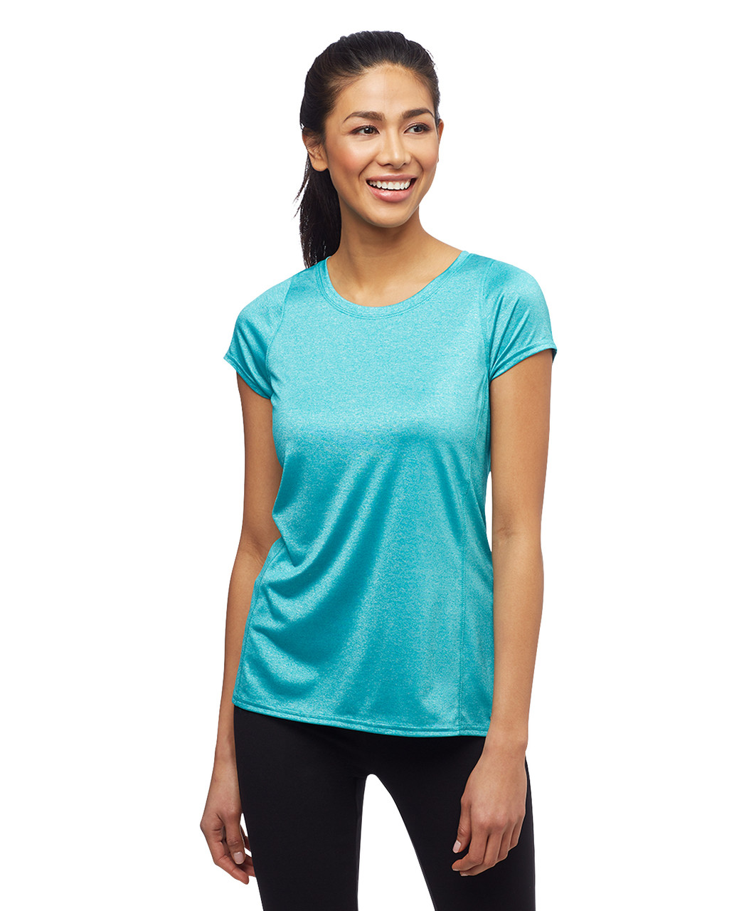 Womens high low sleek activewear shirt